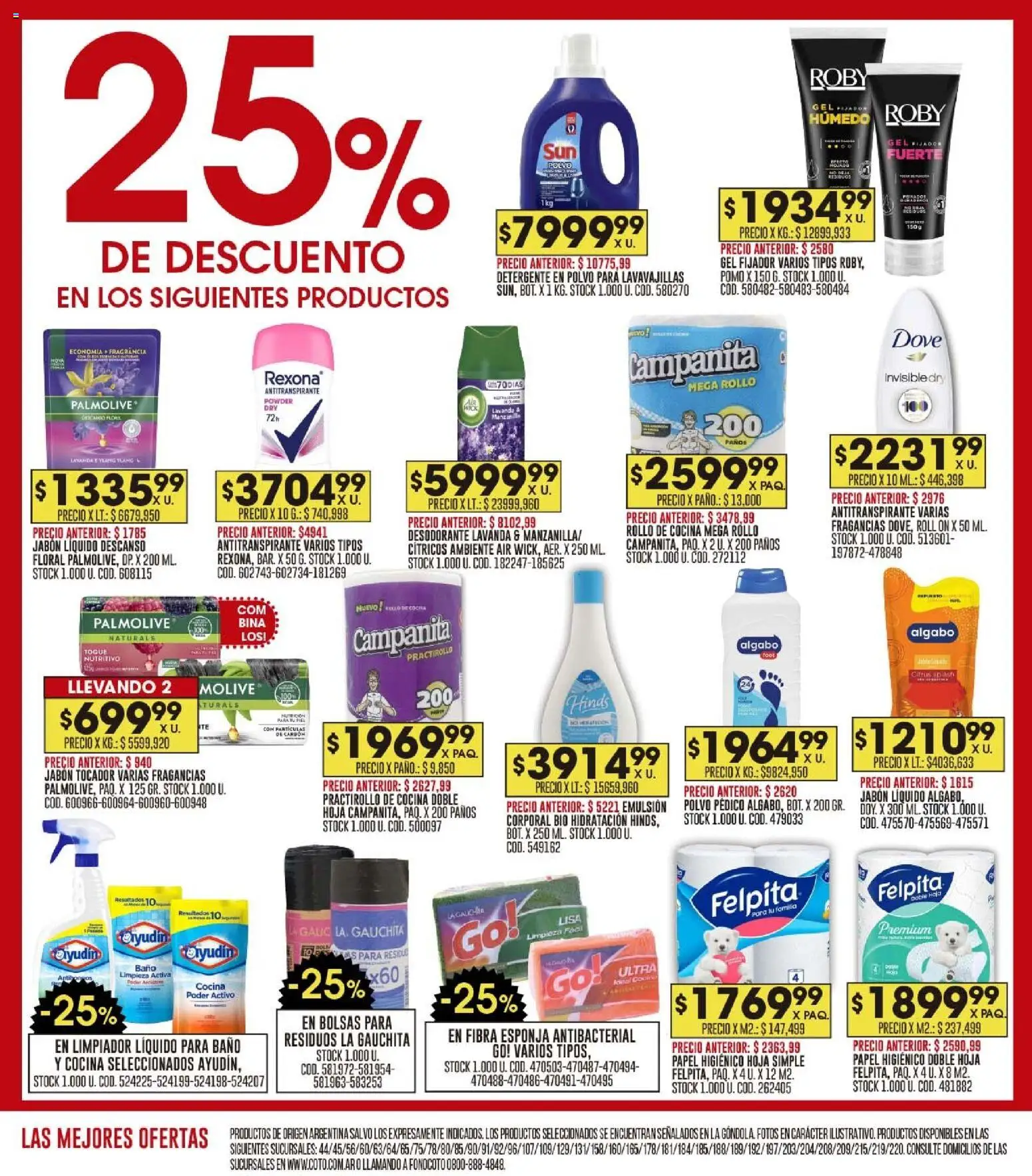 Coto - Ofertas │ válido desde el 10.11.2025 | Página: 16 | Productos: Lavavajillas, Fijador, Desodorante, Esponja