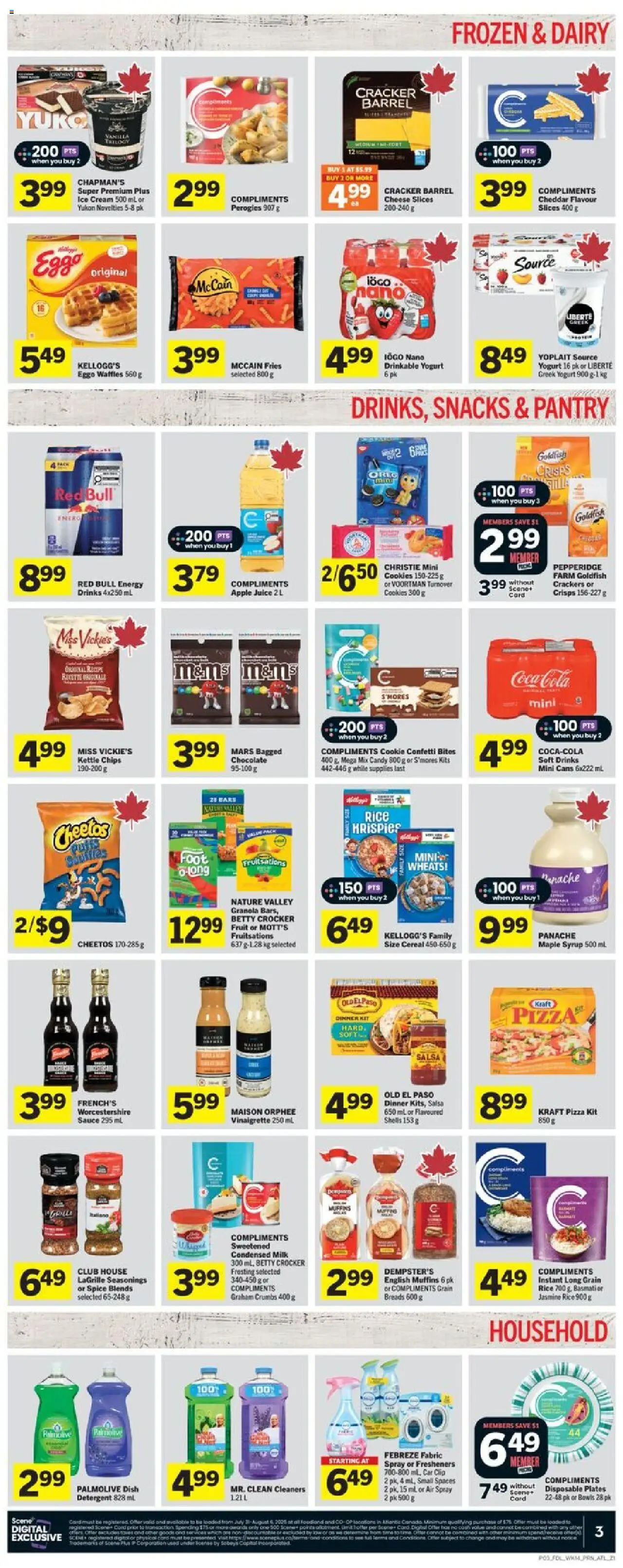 Foodland flyer valid from 31.07.2025 | Page: 4 | Products: Rice, Chips, Cookies, Juice