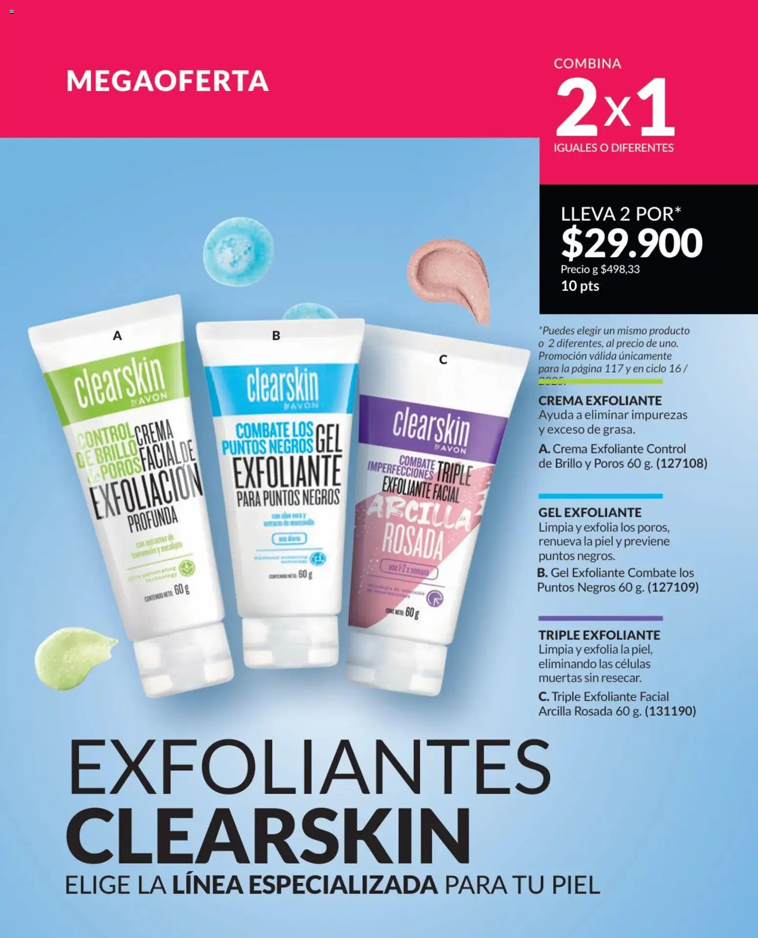Avon revista - valida desde el 17.11.2025 | Página: 117 | Productos: Exfoliante facial, Crema, Brillo