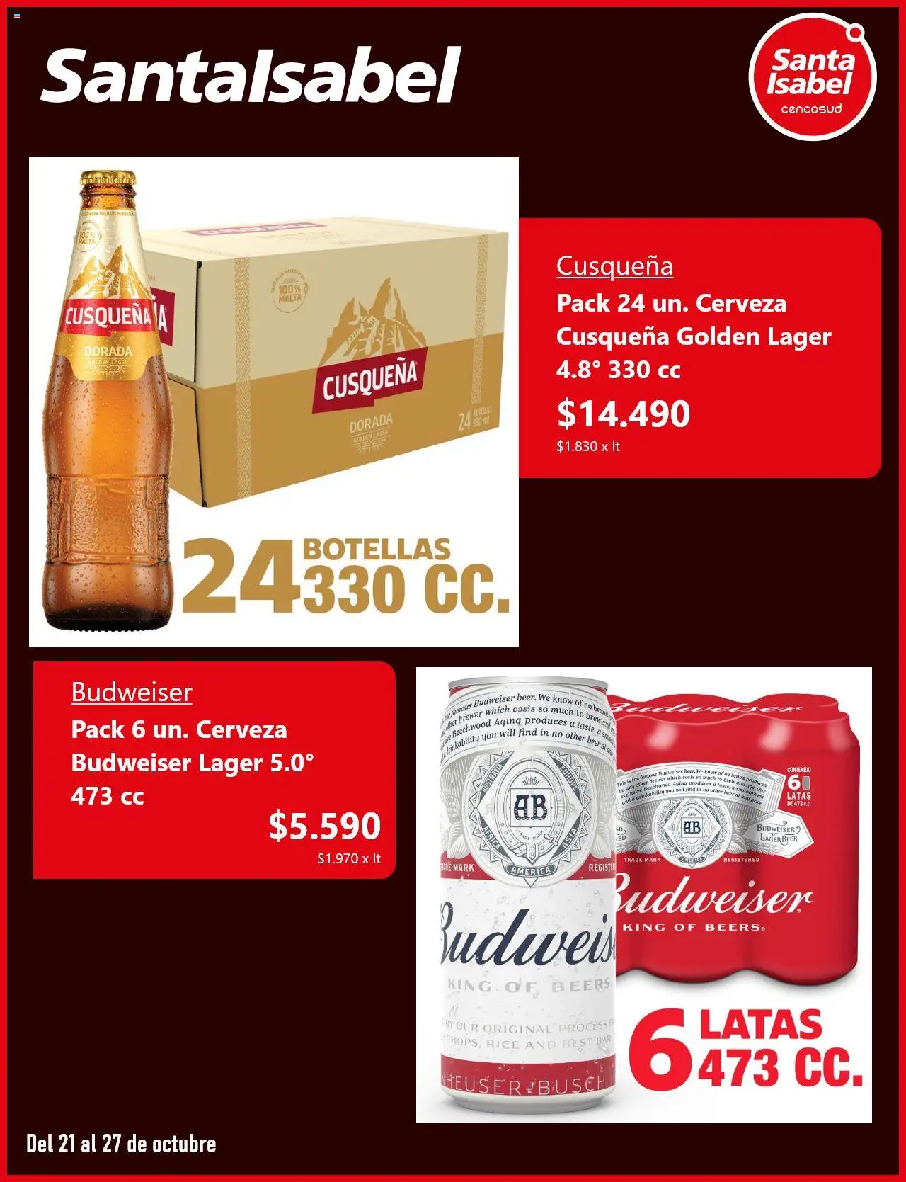 Santa Isabel ofertas  │ válido desde el 21.10.2025 | Página: 3 | Productos: Cerveza