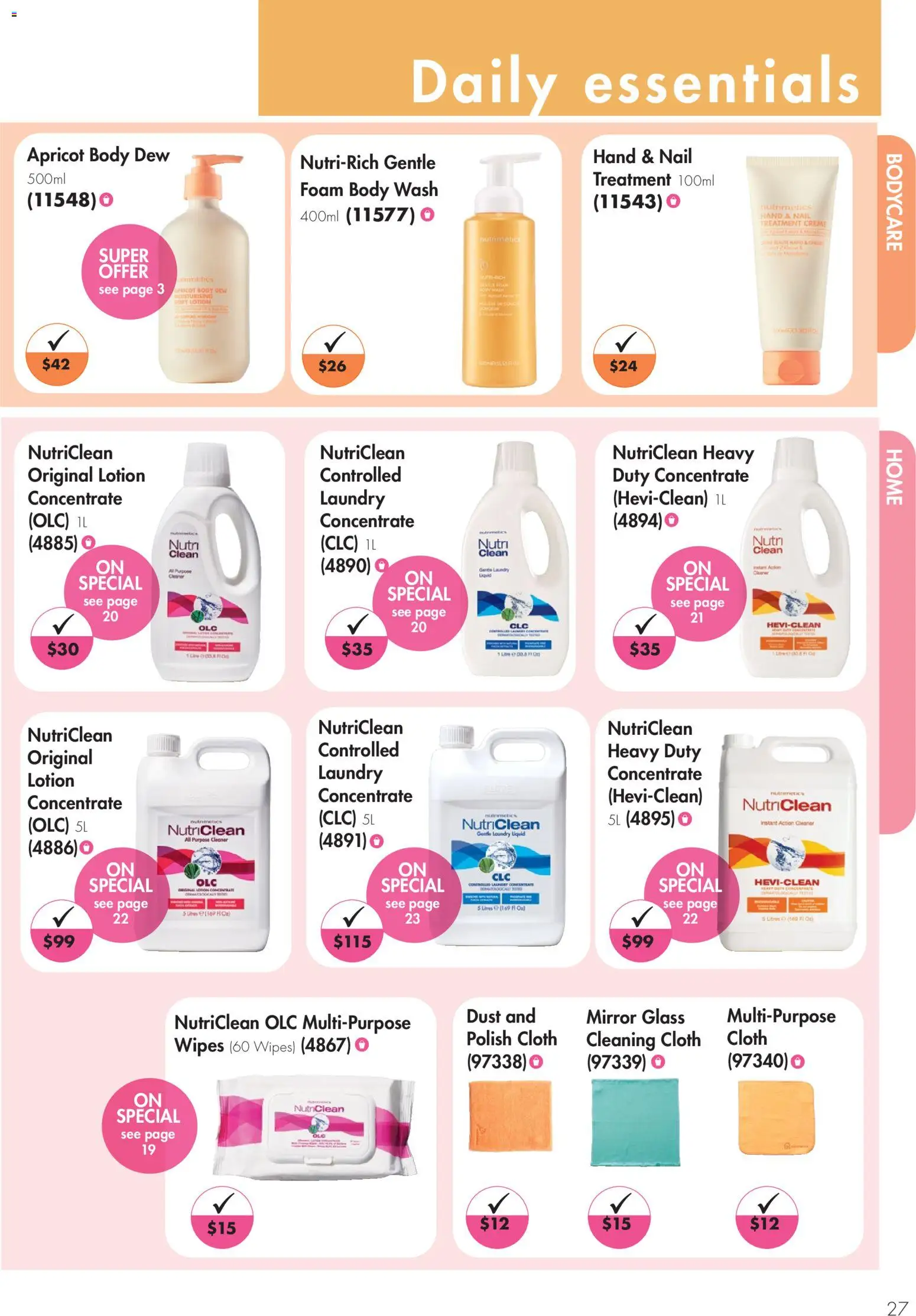 Nutrimetics catalogue - valid from 26.04.2026 | Page: 27 | Products: Cloth, Lotion, Polish, Nail treatment