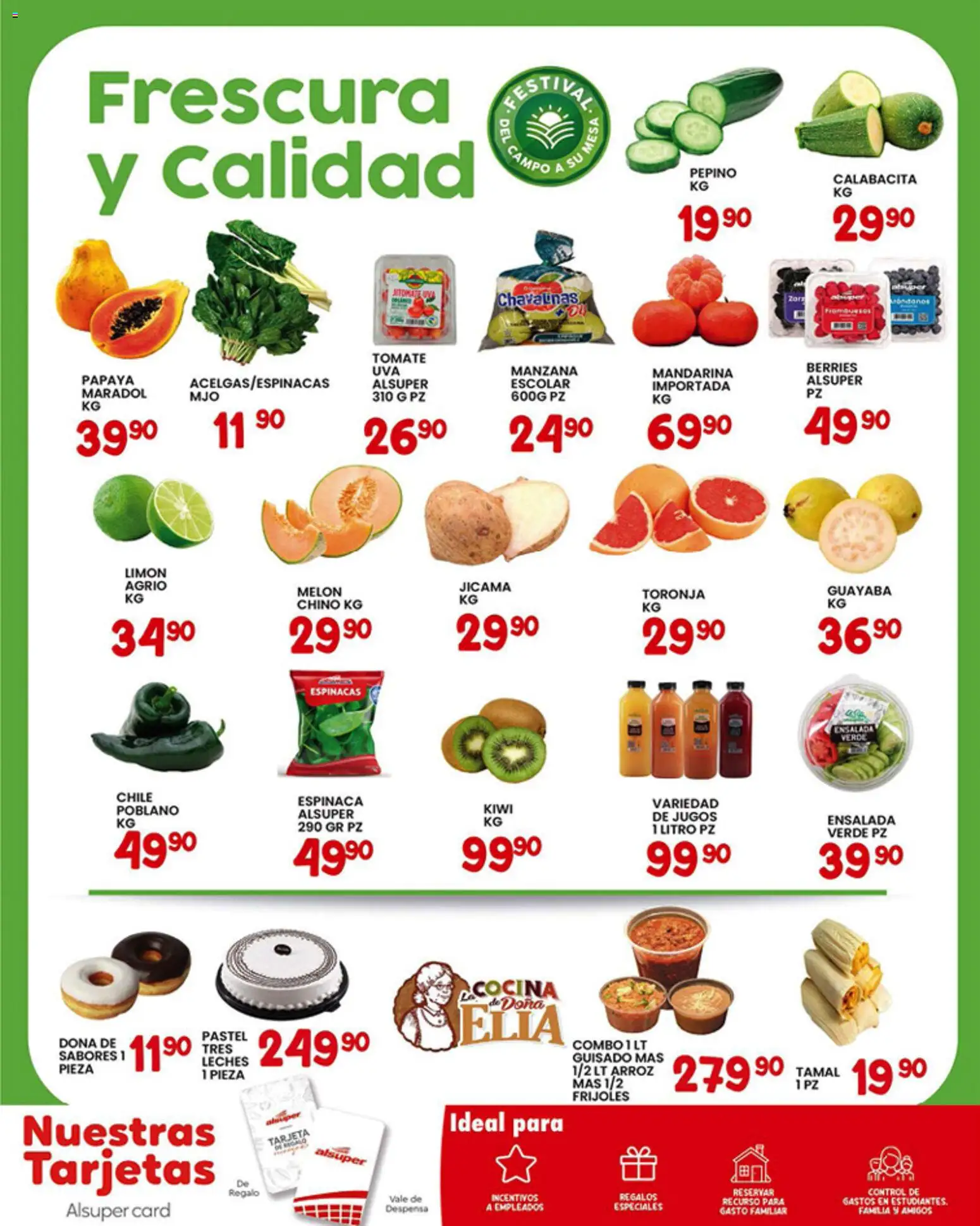 Nuevas ofertas de Alsuper válidas en toda la República Mexicana desde el 06.01.2026. ¡Encuentra las mejores ofertas en Alsuper folleto Saltillo! | Página: 6 | Productos: Toronja, Pastel, Arroz, Ensalada