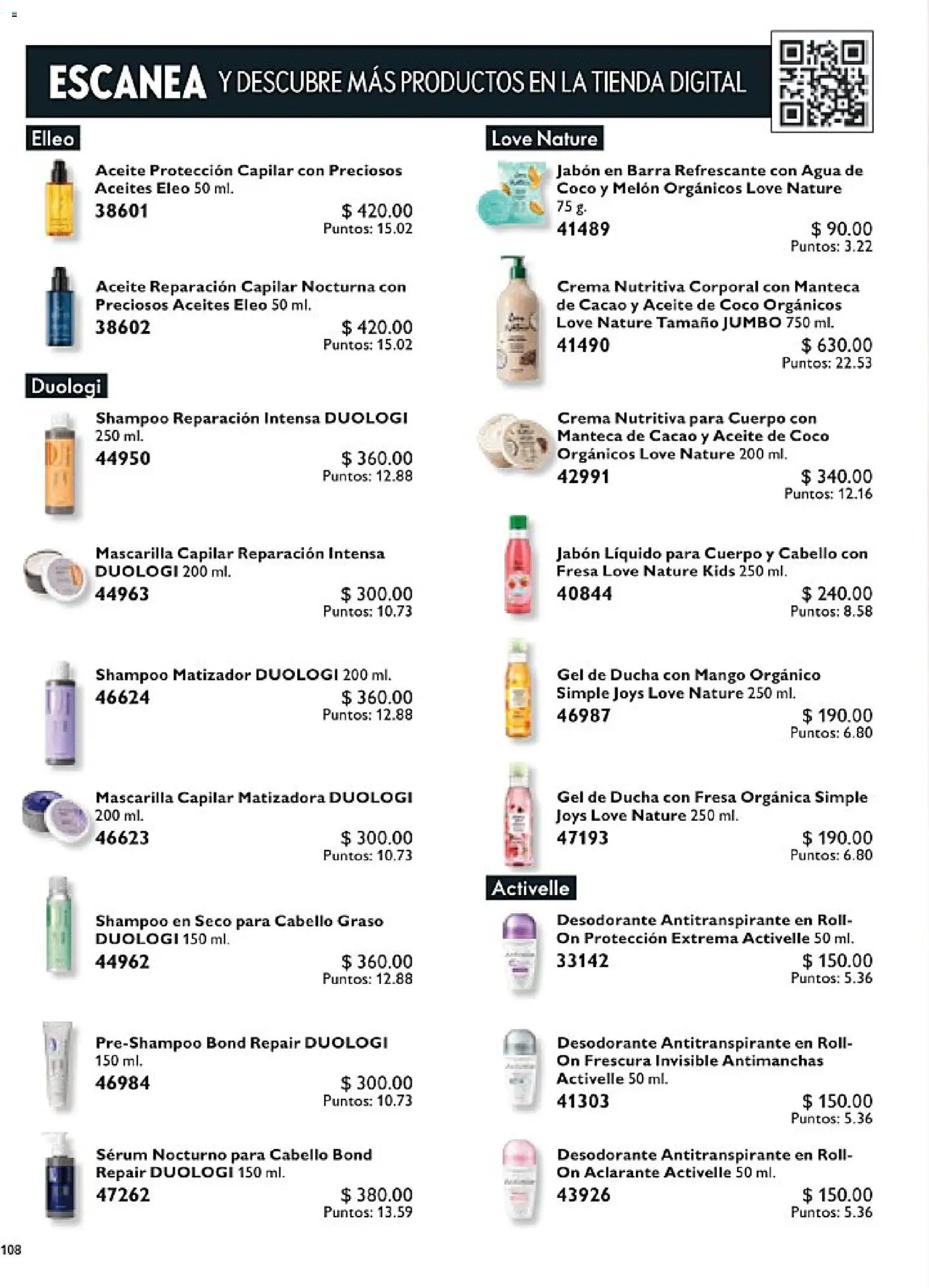 Nuevas ofertas de Oriflame válidas en toda la República Mexicana desde el 24.01.2026. ¡Encuentra las mejores ofertas en Oriflame campaña 2 2026! | Página: 108 | Productos: Crema, Aceite, Jabón, Gel de ducha
