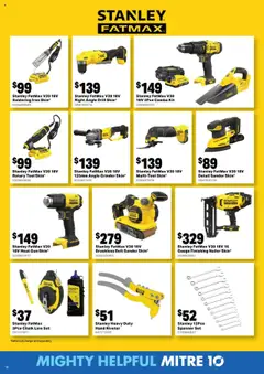 Preview of Mitre 10  Catalogue  - valid from 01.10.2025 | Page: 18 | Products: Charger, Belt, Iron, Grinder