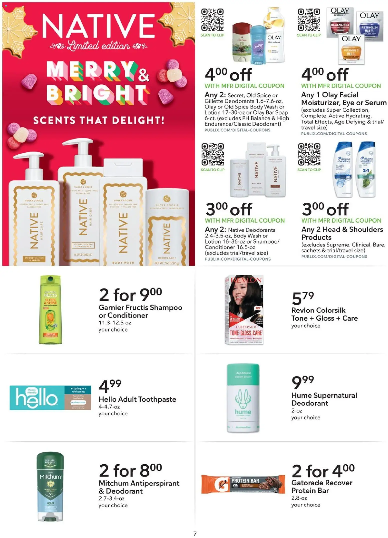 Publix Extra Savings - valid from 15.11.2025 | Page: 7 | Products: Clip, Conditioner, Antiperspirant, Sugar