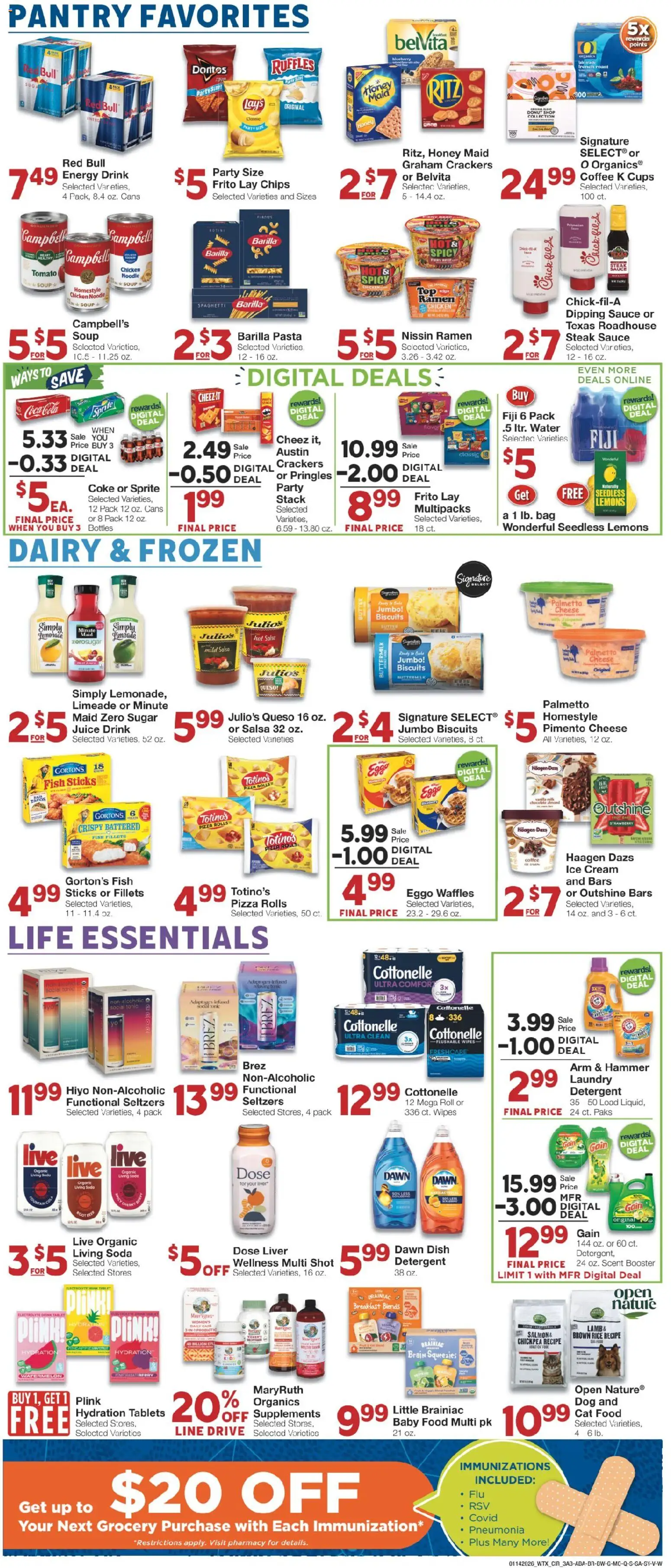 United Supermarkets Weekly Ad - valid from 13.01.2026 | Page: 3 | Products: Juice, Cream, Ice cream, Bag