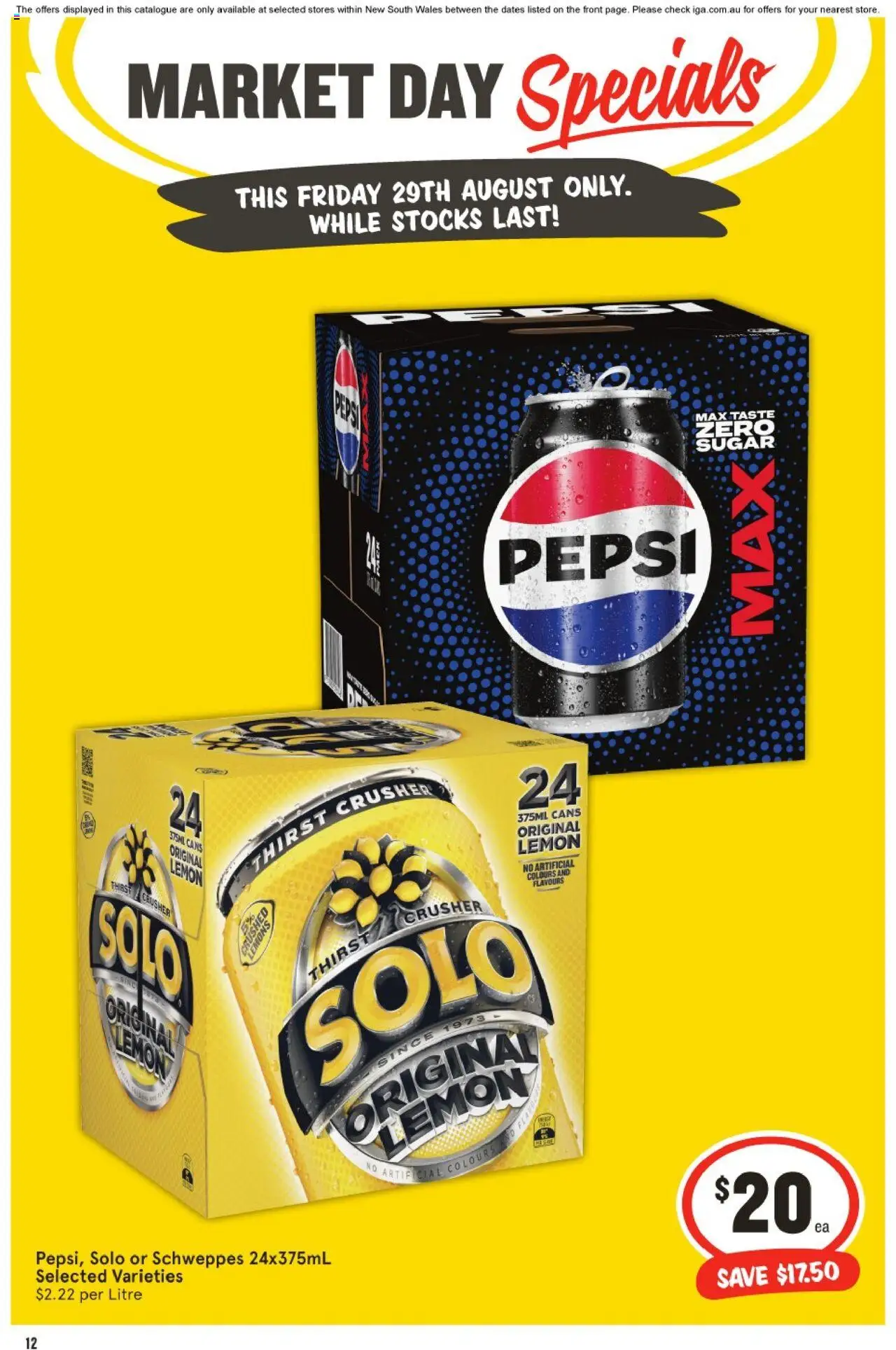 IGA catalogue - valid from 29.08.2025 | Page: 2 | Products: Pepsi, Sugar, Lemon, Pepsi Max