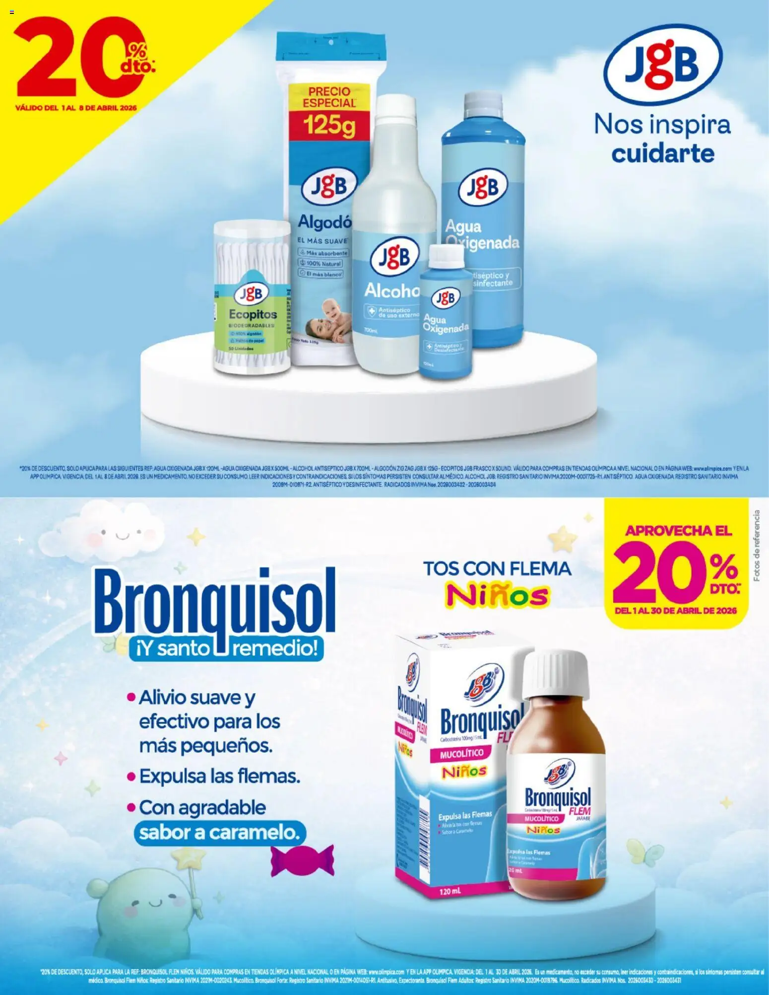 Olímpica revista - valida desde el 01.04.2026 | Página: 11 | Productos: Agua oxigenada, Sanitario, Desinfectante, Tintura