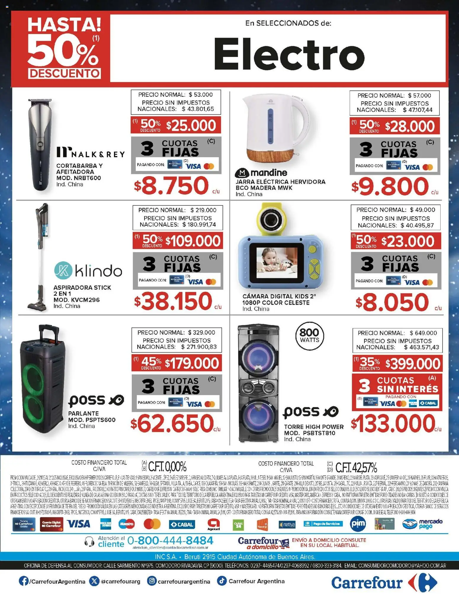 Carrefour ofertas │ válido desde el 26.11.2025 | Página: 34 | Productos: Teléfono, Cámara, Aspiradora, Jarra