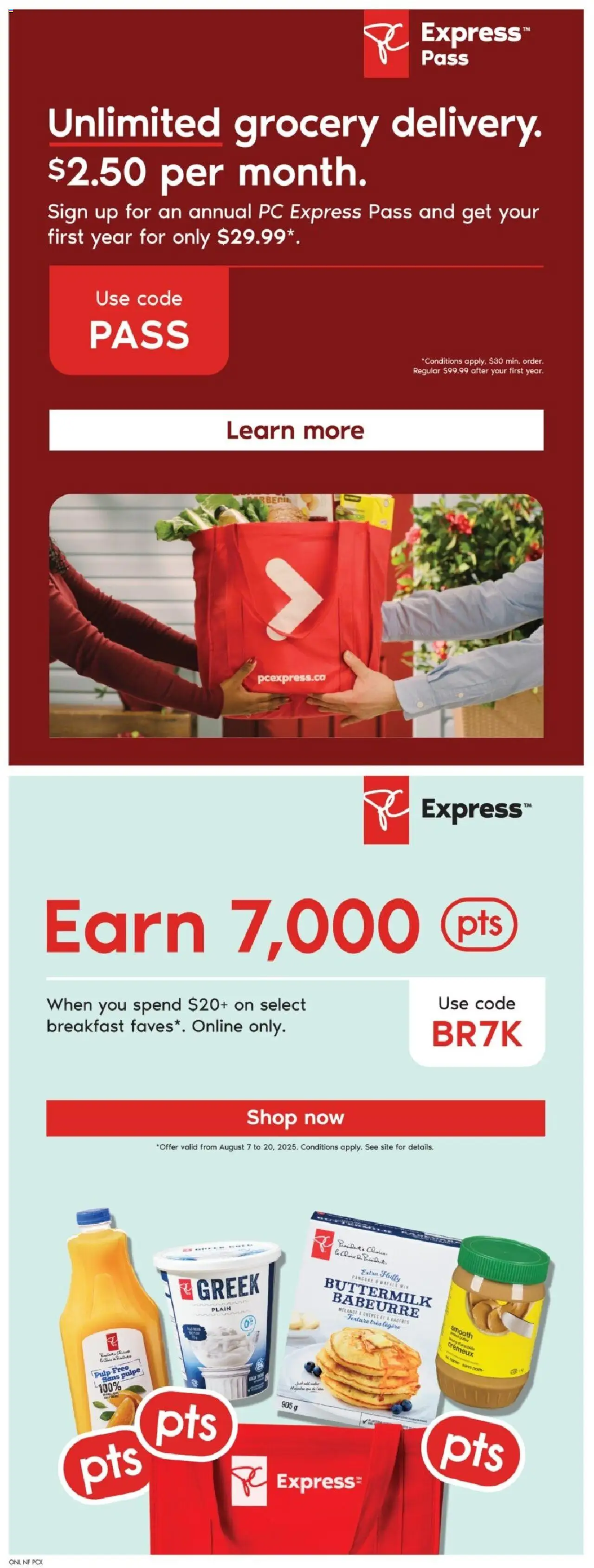 No Frills flyer valid from 14.08.2025 | Page: 14 | Products: PC, Butter, Yogurt, Juice
