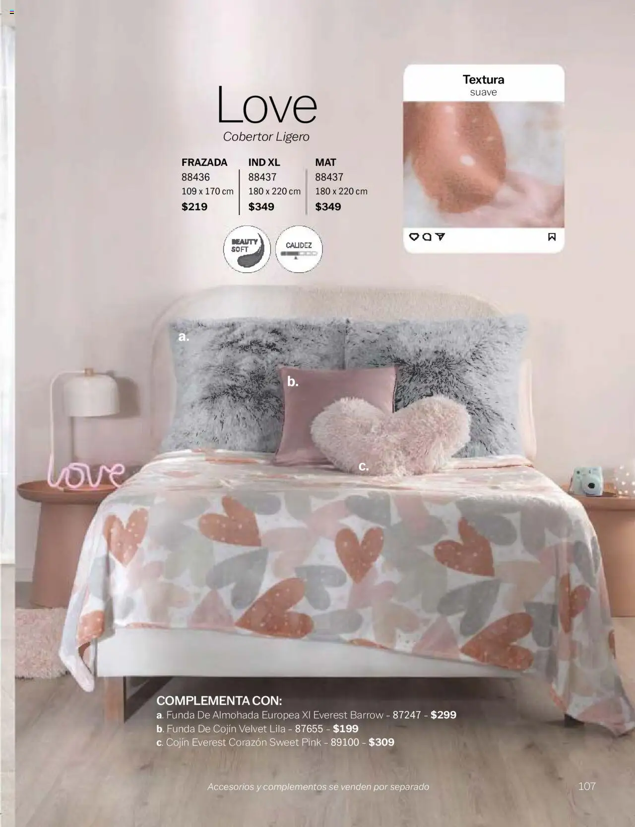 Nuevas ofertas de Vianney válidas en toda la República Mexicana desde el 24.01.2025. ¡Encuentra las mejores ofertas en Vianney catálogo Chavos! | Página: 109 | Productos: Cobertor, Funda, Funda de almohada, Almohada