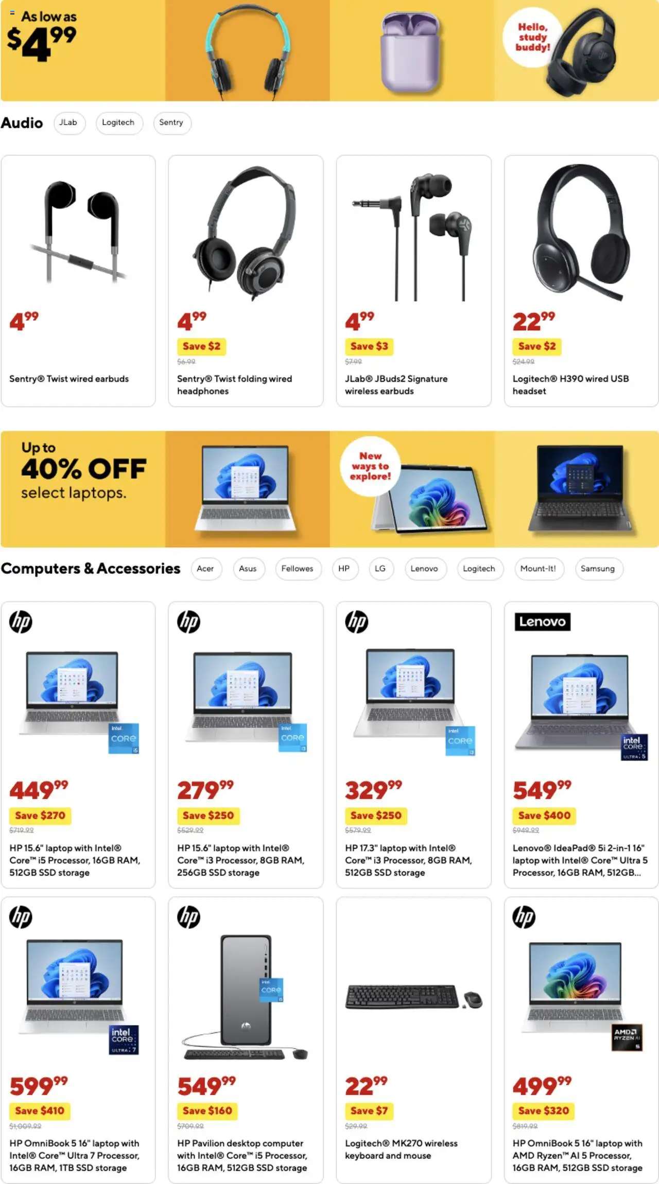 Staples Weekly Ad - valid from 07.09.2025 | Page: 7 | Products: Keyboard, Headphones, Headset, SSD
