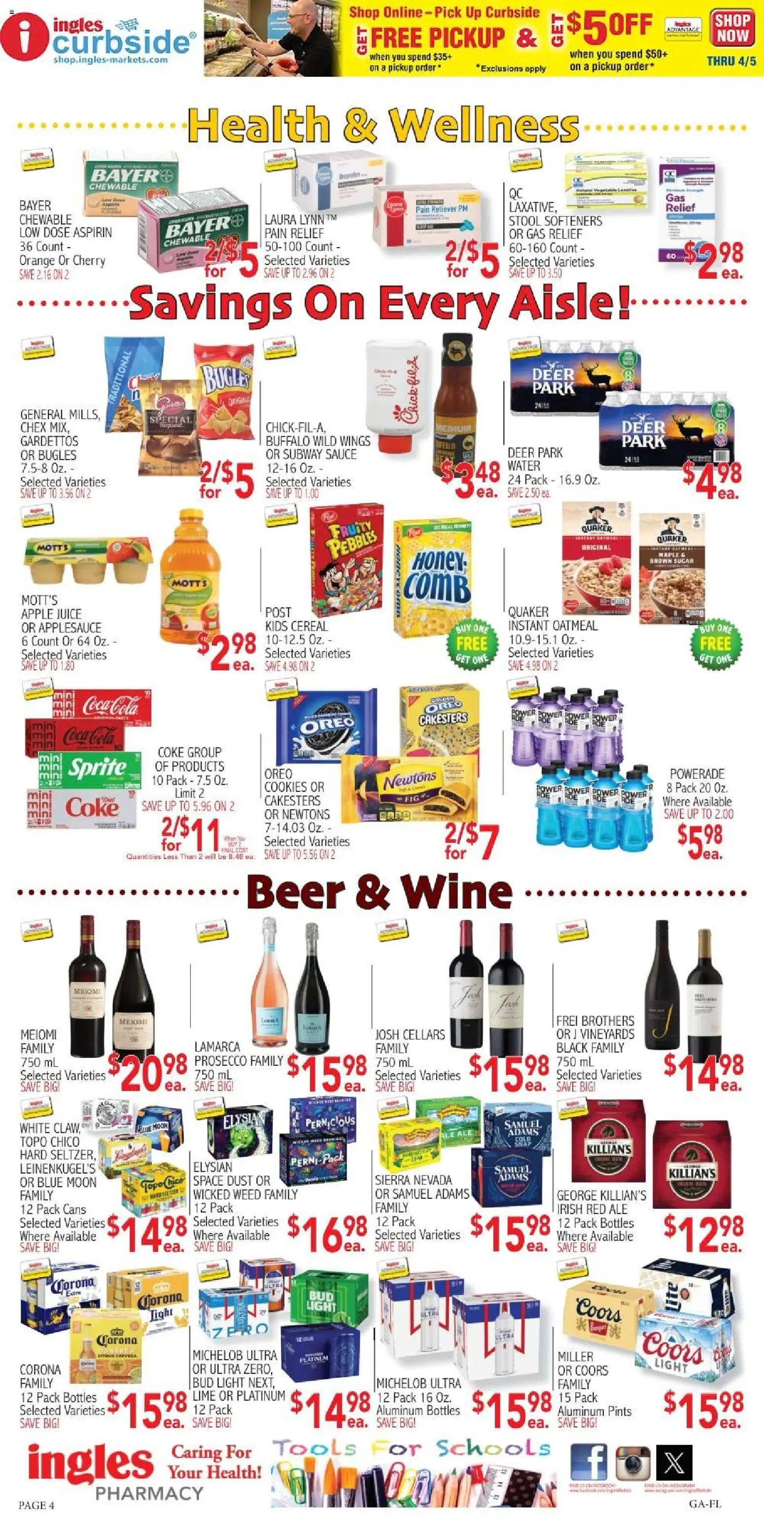 Ingles Weekly Ad - valid from 25.03.2026 | Page: 4 | Products: Juice, Cookies, Sauce, Sugar
