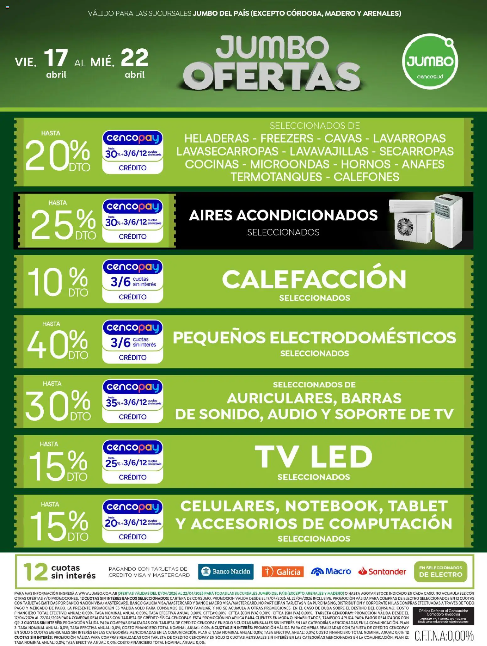 Jumbo - Ofertas | Electro y Hogar │ válido desde el 17.04.2026 | Página: 1 | Productos: Caso, Lavavajillas, Sobre, Microondas