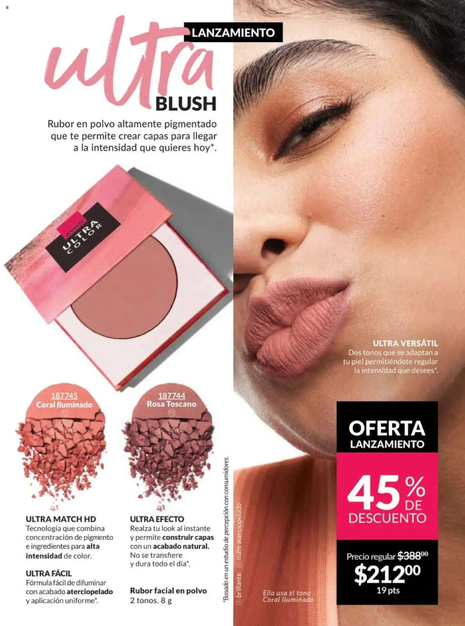 Nuevas ofertas de AVON válidas en toda la República Mexicana desde el 10.01.2026. ¡Encuentra las mejores ofertas en AVON campaña 2 2026! | Página: 105 | Productos: Mate, Té, Polvo, Rubor