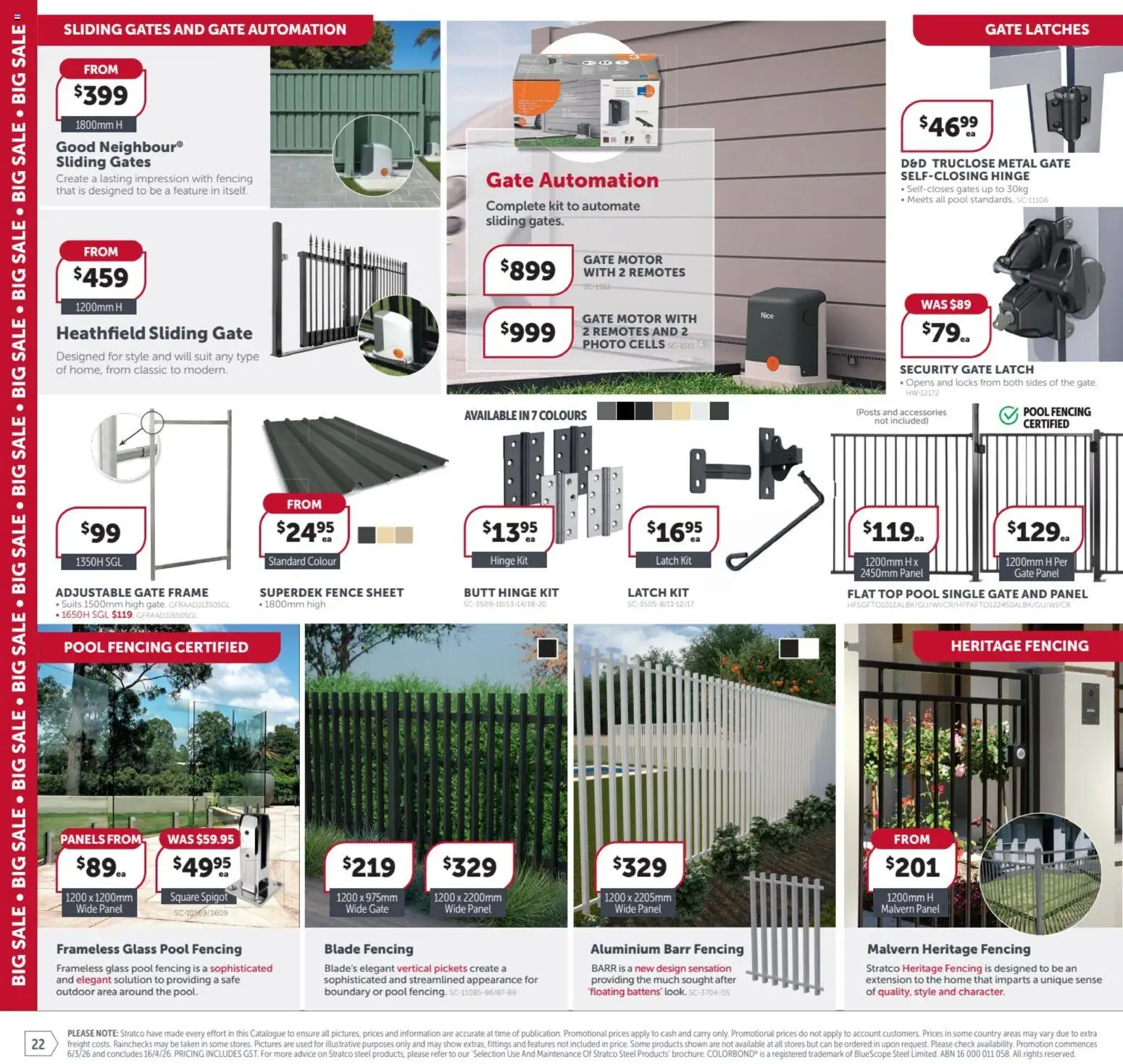 Stratco catalogue - valid from 06.03.2026 | Page: 22 | Products: Fence, Gate, Suit, Safe