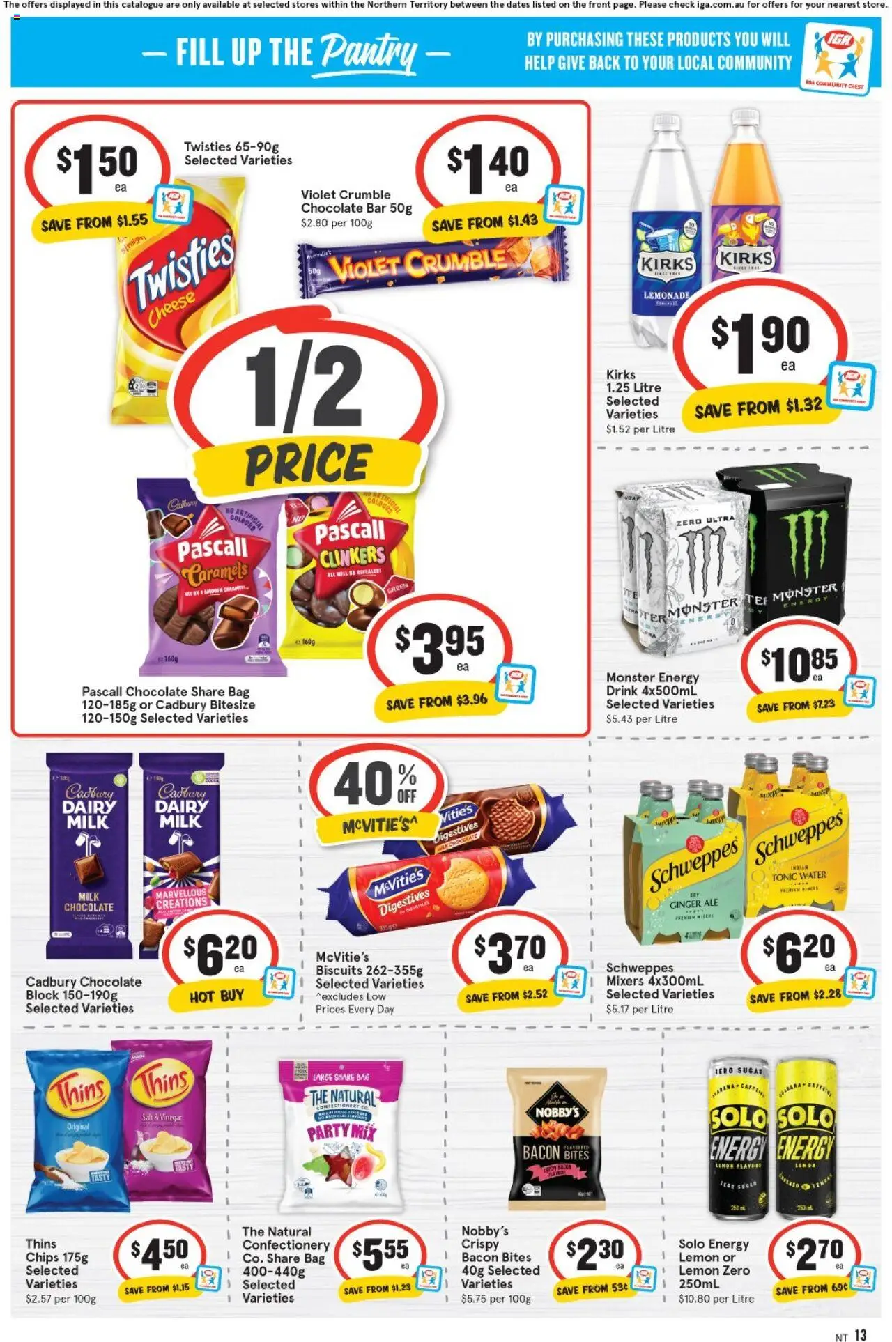 IGA catalogue - valid from 06.08.2025 | Page: 9 | Products: Bacon, Chocolate, Biscuits, Vinegar