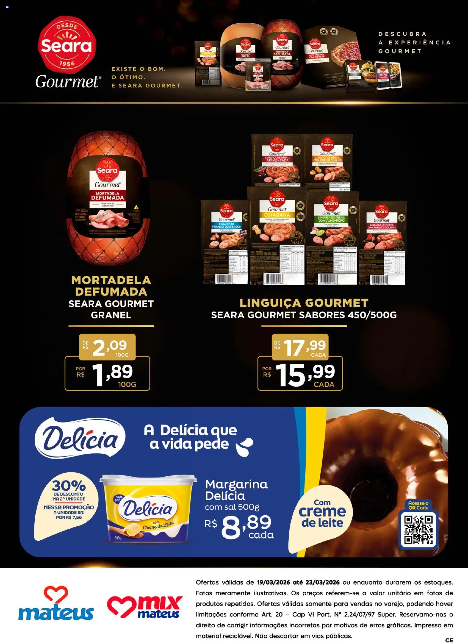 Mateus Folheto - válido de 19.03.2026 | Página: 2 | Produtos: Pizza, Queijo coalho, Creme, Margarina