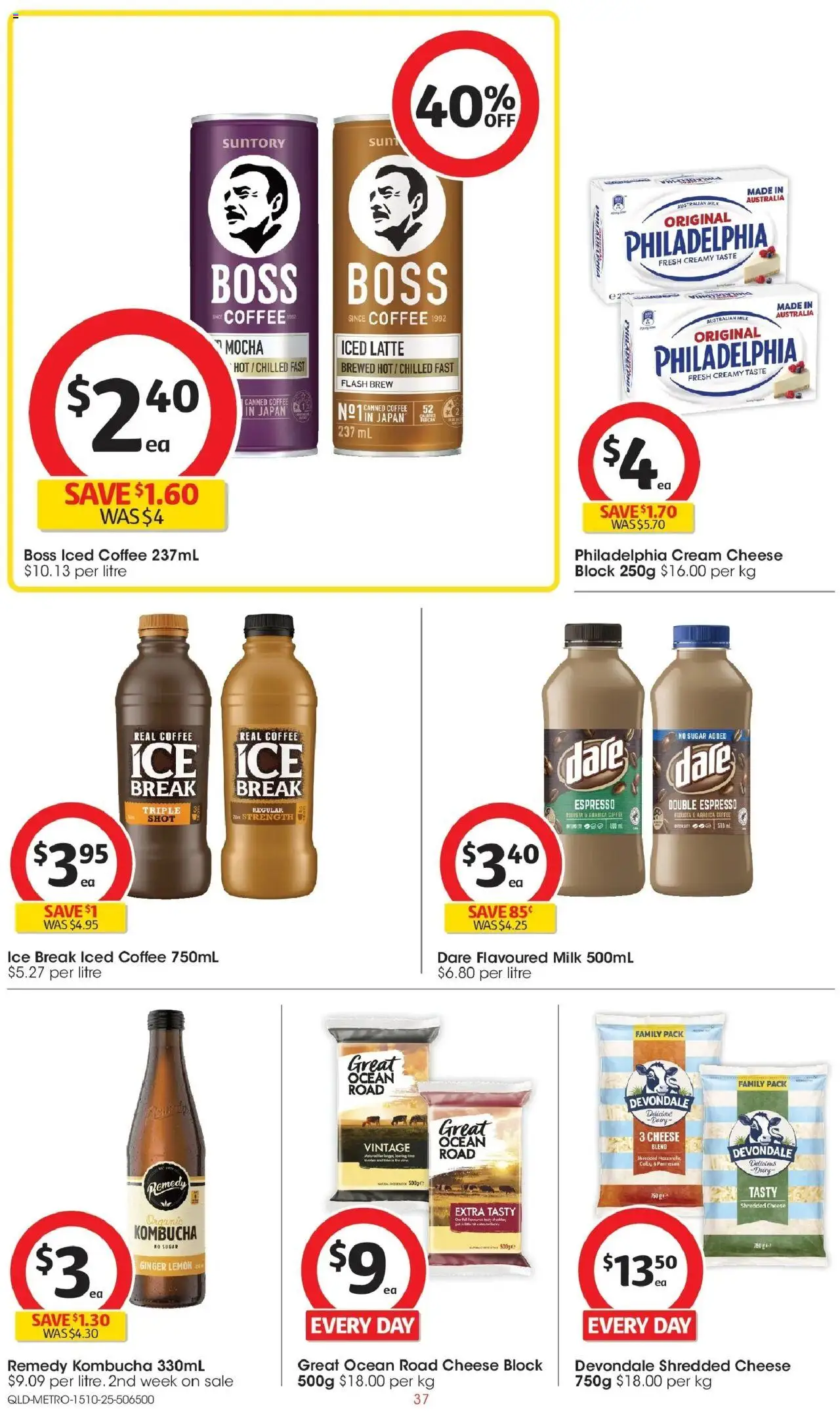 Coles catalogue - valid from 15.10.2025 | Page: 37 | Products: Cheese, Cream, Sugar, Lemon