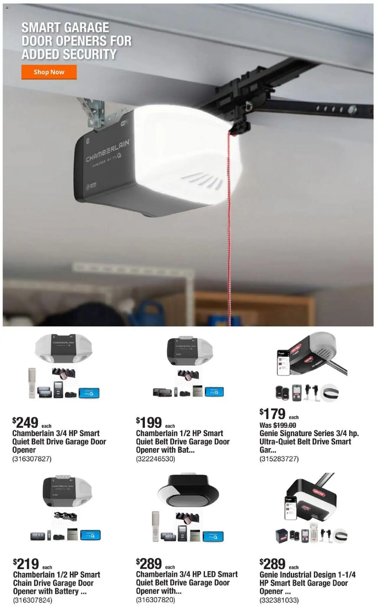 Home Depot Weekly Ad - FL - valid from 11.09.2025 | Page: 8 | Products: Opener, Battery, Belt