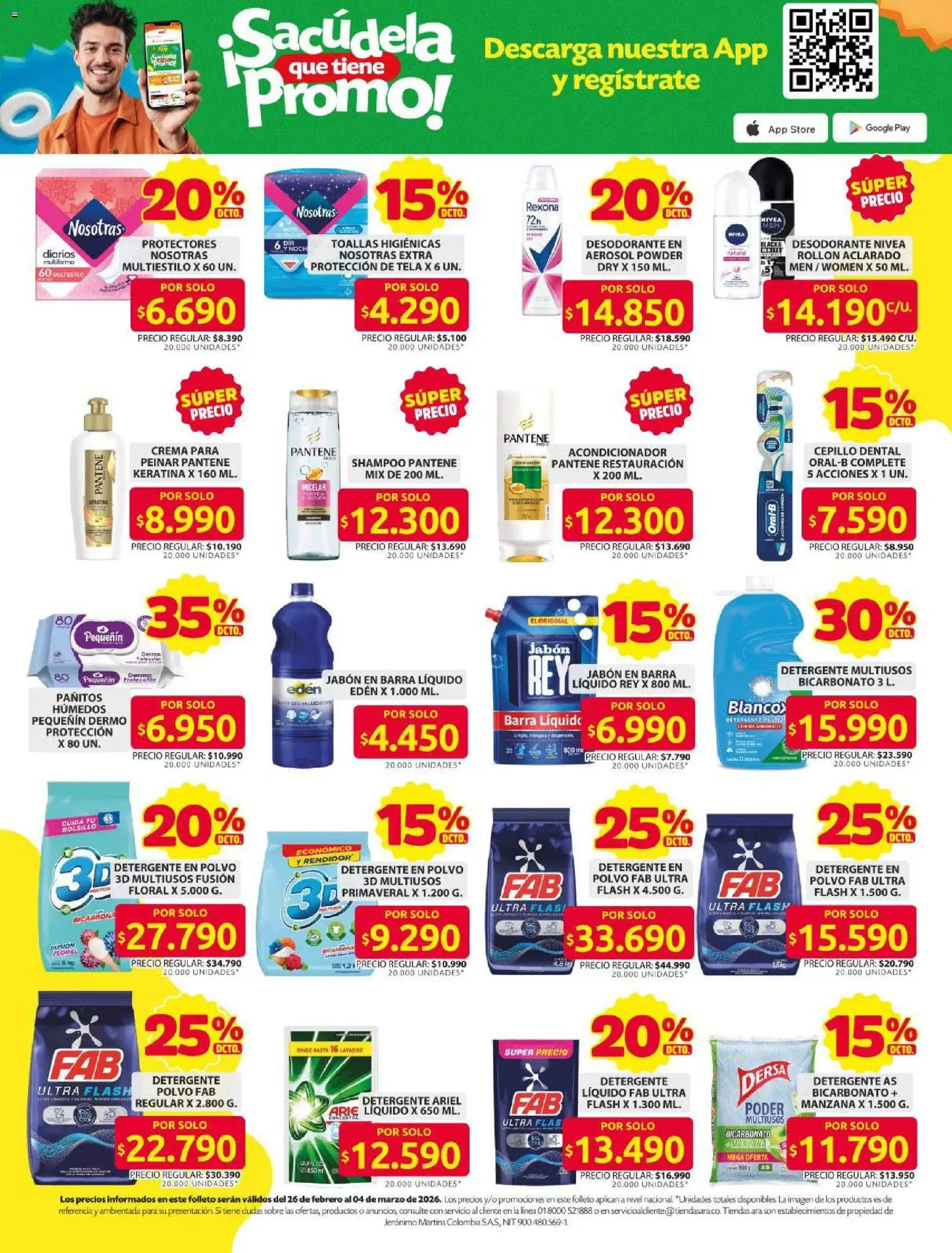 Ara revista - valida desde el 26.02.2026 | Página: 12 | Productos: Manzana, Toallas, Acondicionador, Desodorante