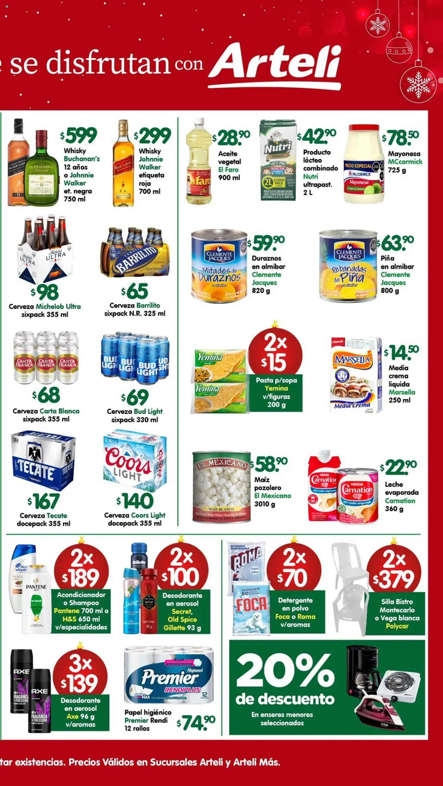 Nuevas ofertas de Arteli válidas en toda la República Mexicana desde el 30.12.2025. ¡Encuentra las mejores ofertas en Arteli folleto! | Página: 2 | Productos: Maíz, Cerveza, Piña, Pasta