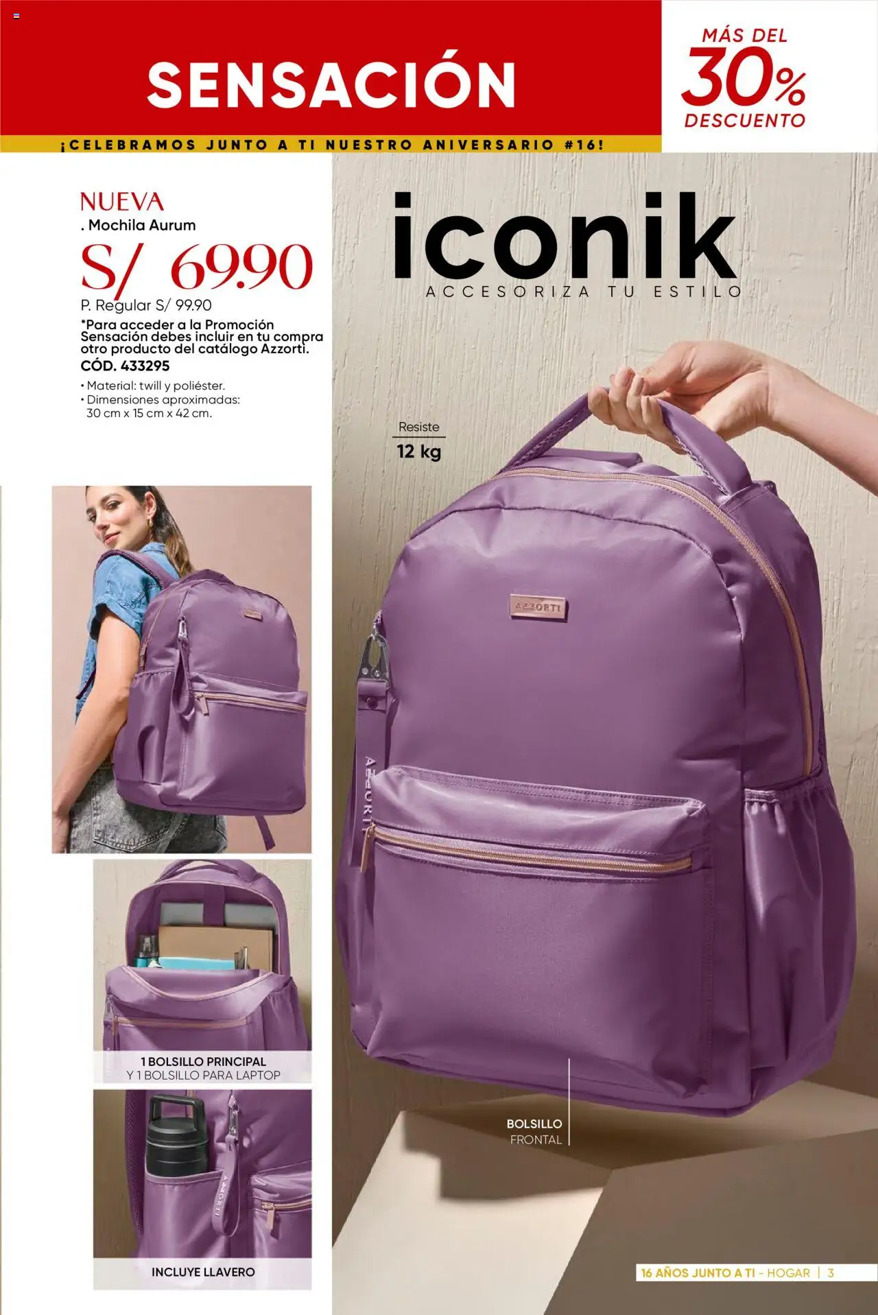 Catálogo Azzorti válido desde 15.09.2025 | Página: 5 | Productos: Mochila