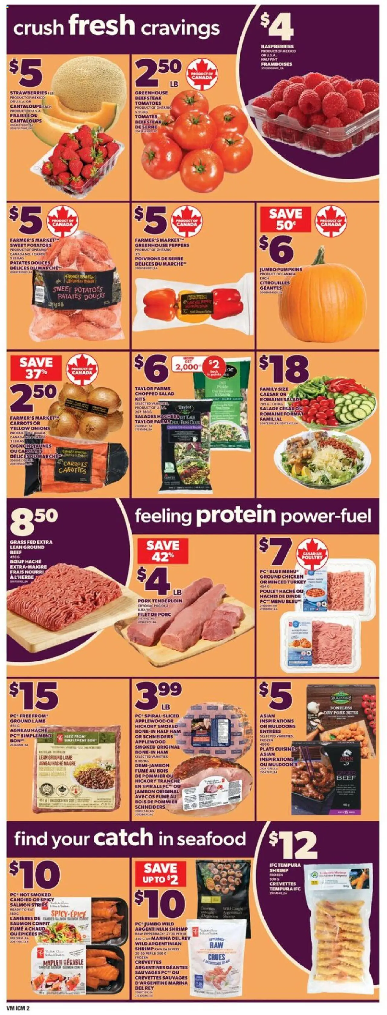 Valu Mart flyer valid from 09.10.2025 | Page: 5 | Products: Beef, Strawberries, PC, Turkey