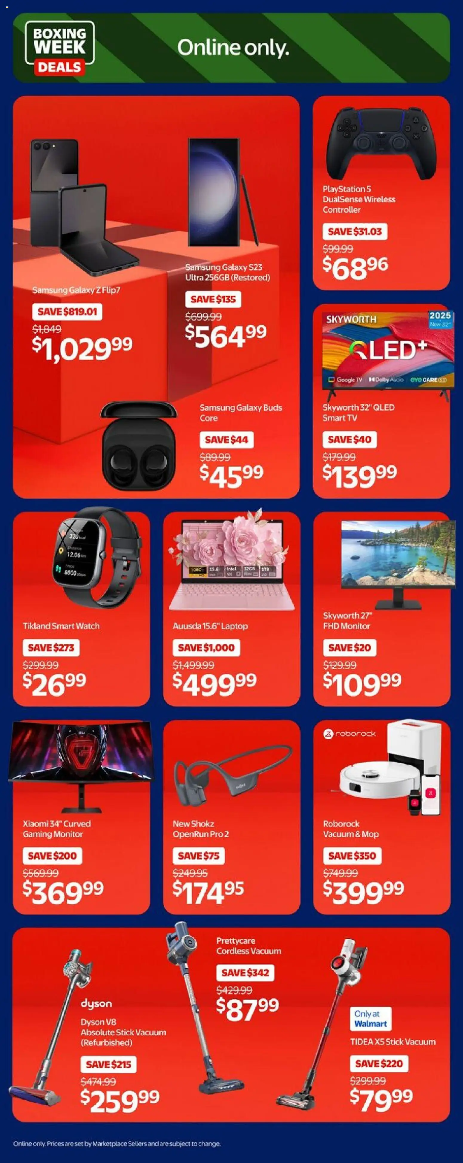 Walmart flyer valid from 21.12.2025 | Page: 6 | Products: Watch, Monitor, Tv, Playstation