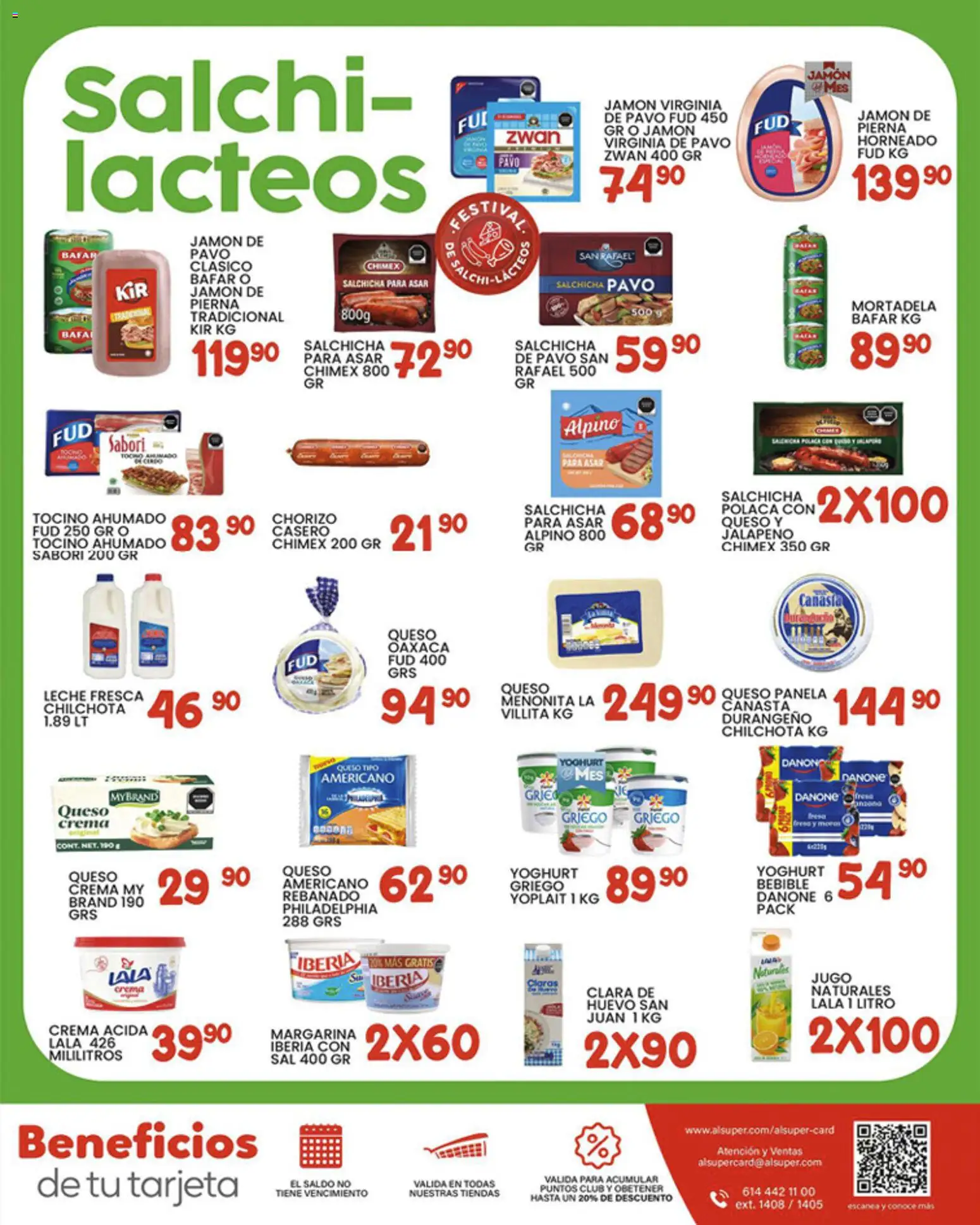 Nuevas ofertas de Alsuper válidas en toda la República Mexicana desde el 16.01.2026. ¡Encuentra las mejores ofertas en Alsuper folleto Laguna! | Página: 7 | Productos: Mortadela, Queso crema, Jugo, Canasta