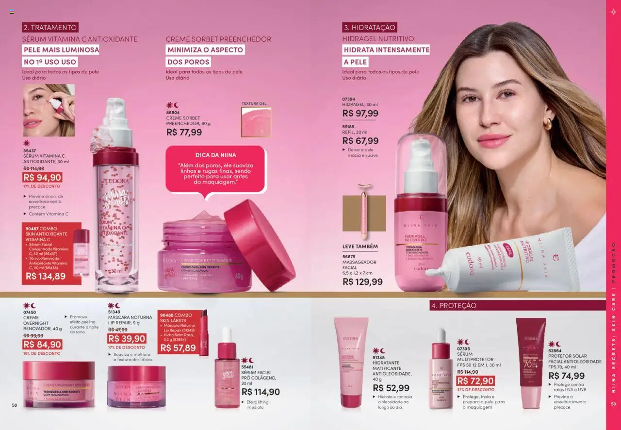 Eudora Folheto - válido de 06.08.2025 | Página: 30 | Produtos: Tônico, Sérum, Creme, Massageador