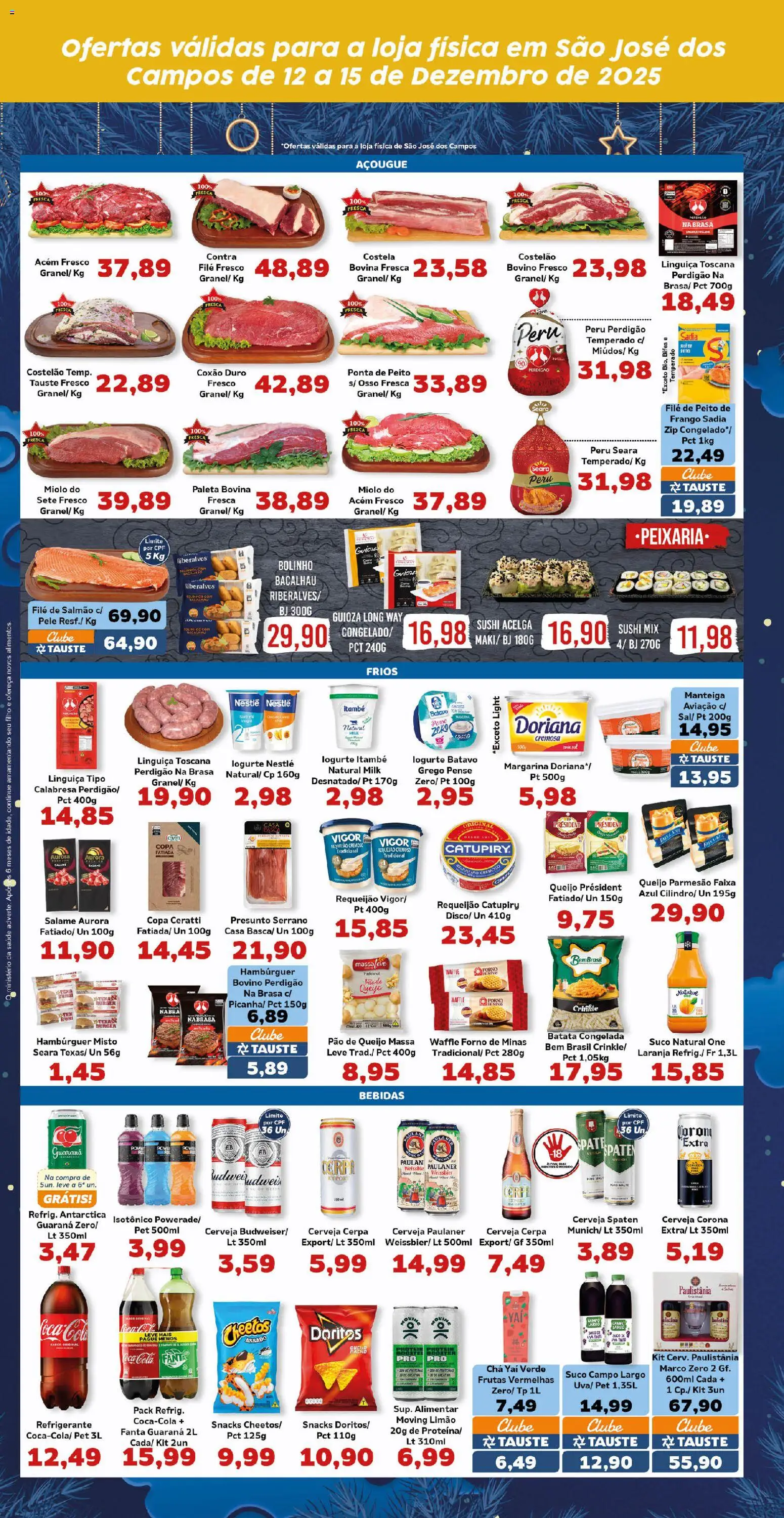 Tauste Folheto - válido de 12.12.2025 | Página: 4 | Produtos: Doriana, Copa, Queijo parmesão, Batata
