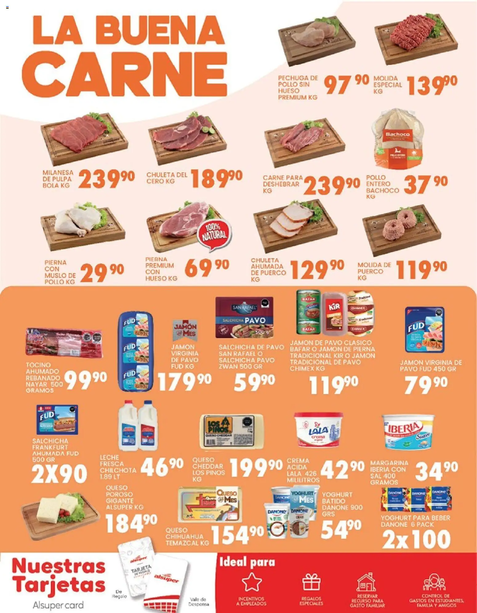 Nuevas ofertas de Alsuper válidas en toda la República Mexicana desde el 31.03.2026. ¡Encuentra las mejores ofertas en Alsuper folleto Torreon! | Página: 6 | Productos: Tocino, Salchicha, Leche, Margarina