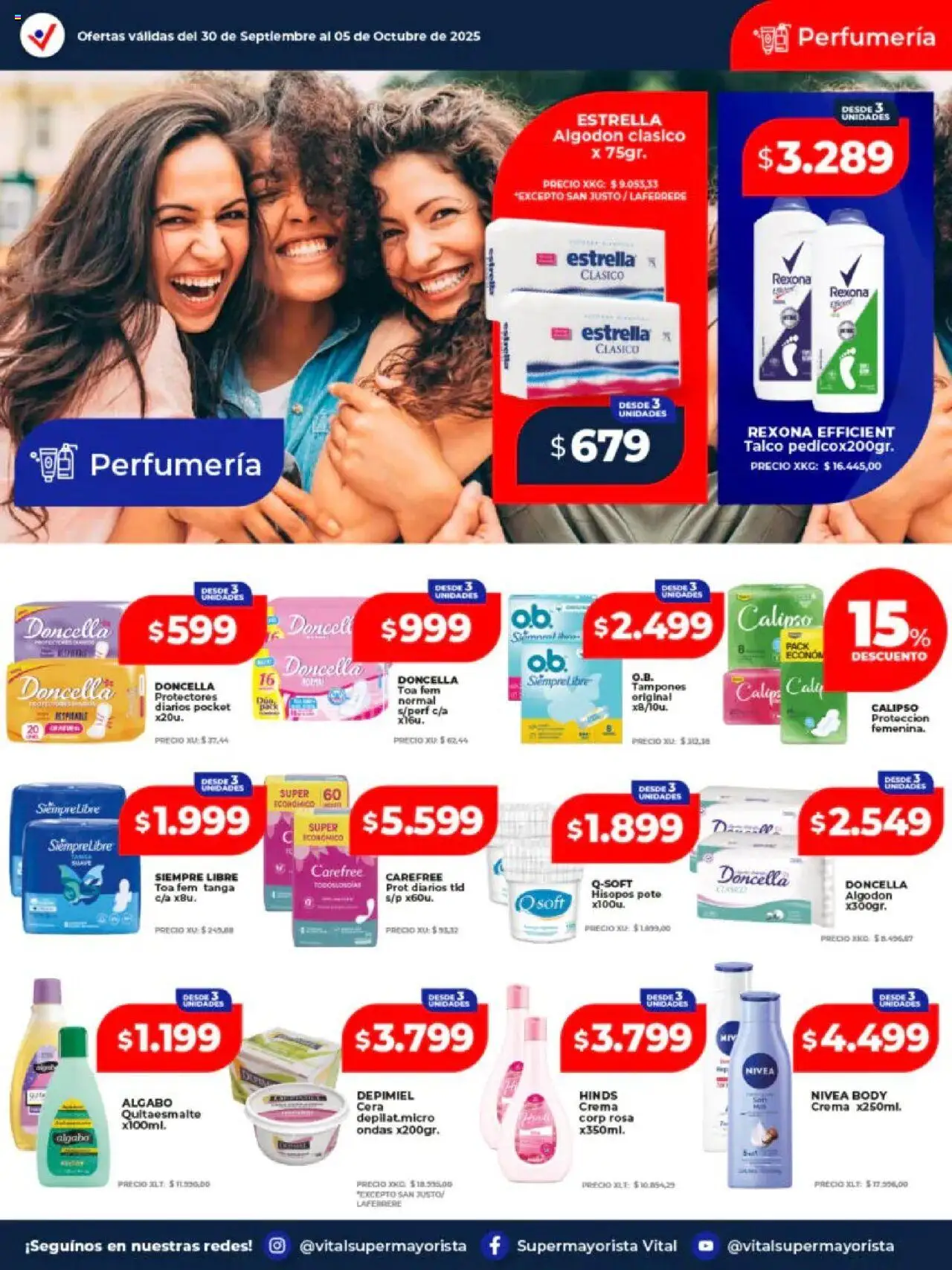 Vital - Ofertas │ válido desde el 30.09.2025 | Página: 4 | Productos: Tampones, Algodón, Body, Crema