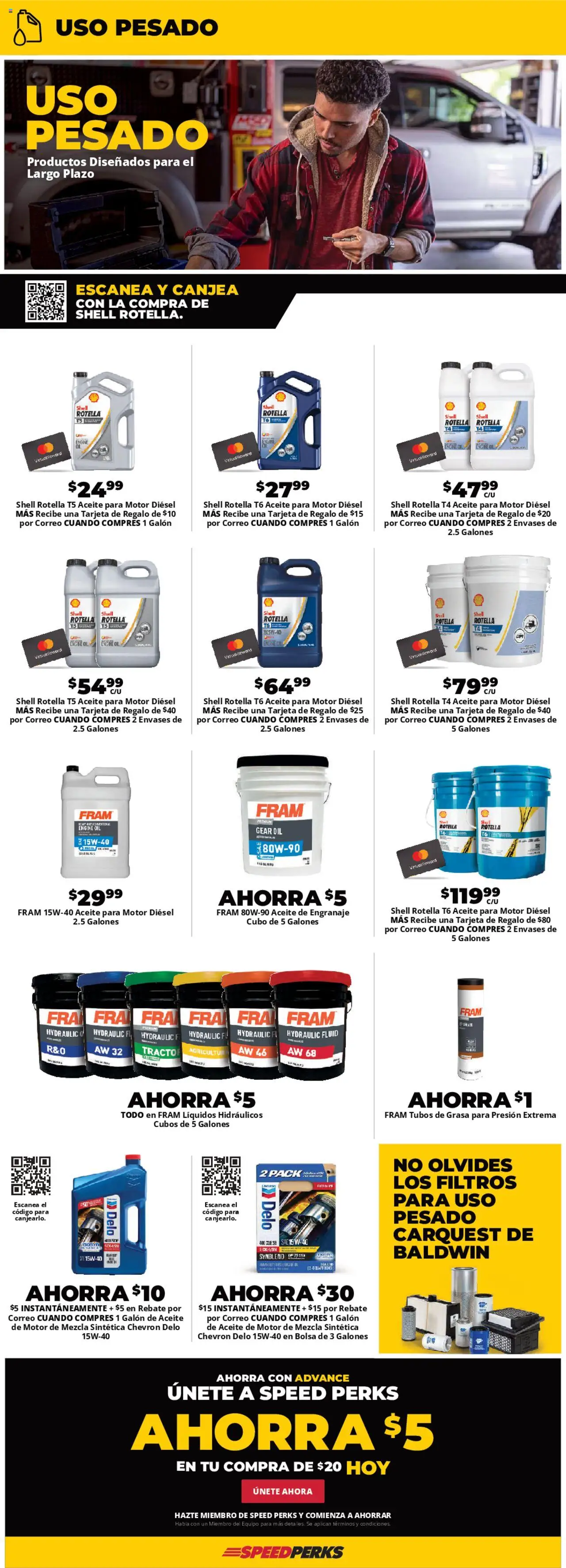 Advance Auto Parts Sales Ad - Spanish - valid from 25.09.2025 | Page: 2 | Products: Oil