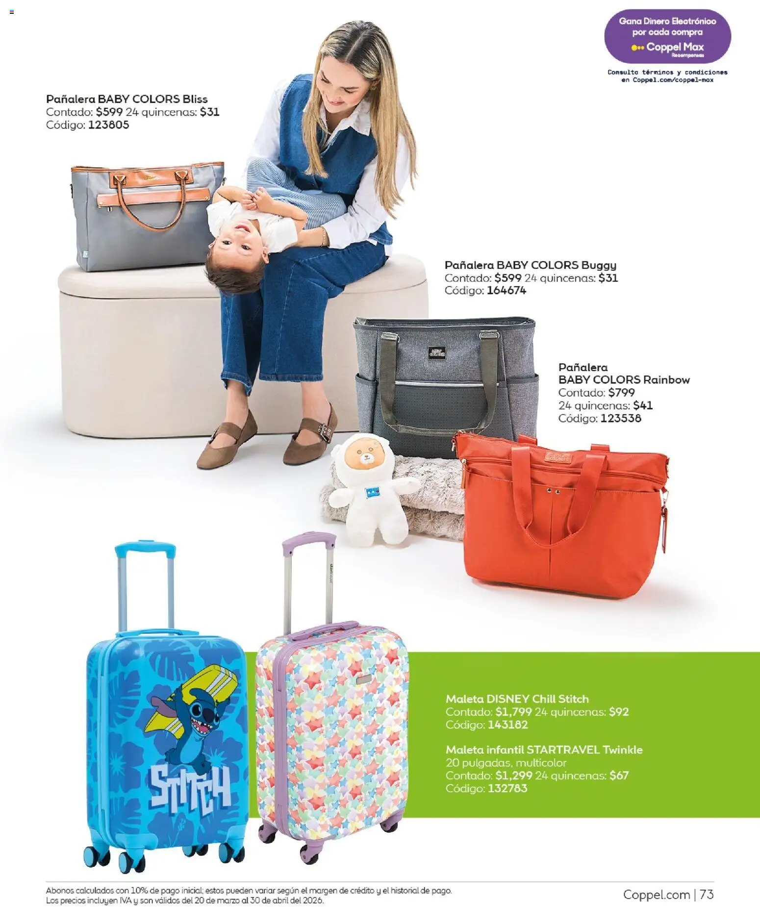 Nuevas ofertas de Coppel válidas en toda la República Mexicana desde el 01.03.2026. ¡Encuentra las mejores ofertas en Coppel catálogo Vacaciones Semana Santa! | Página: 73 | Productos: Maleta