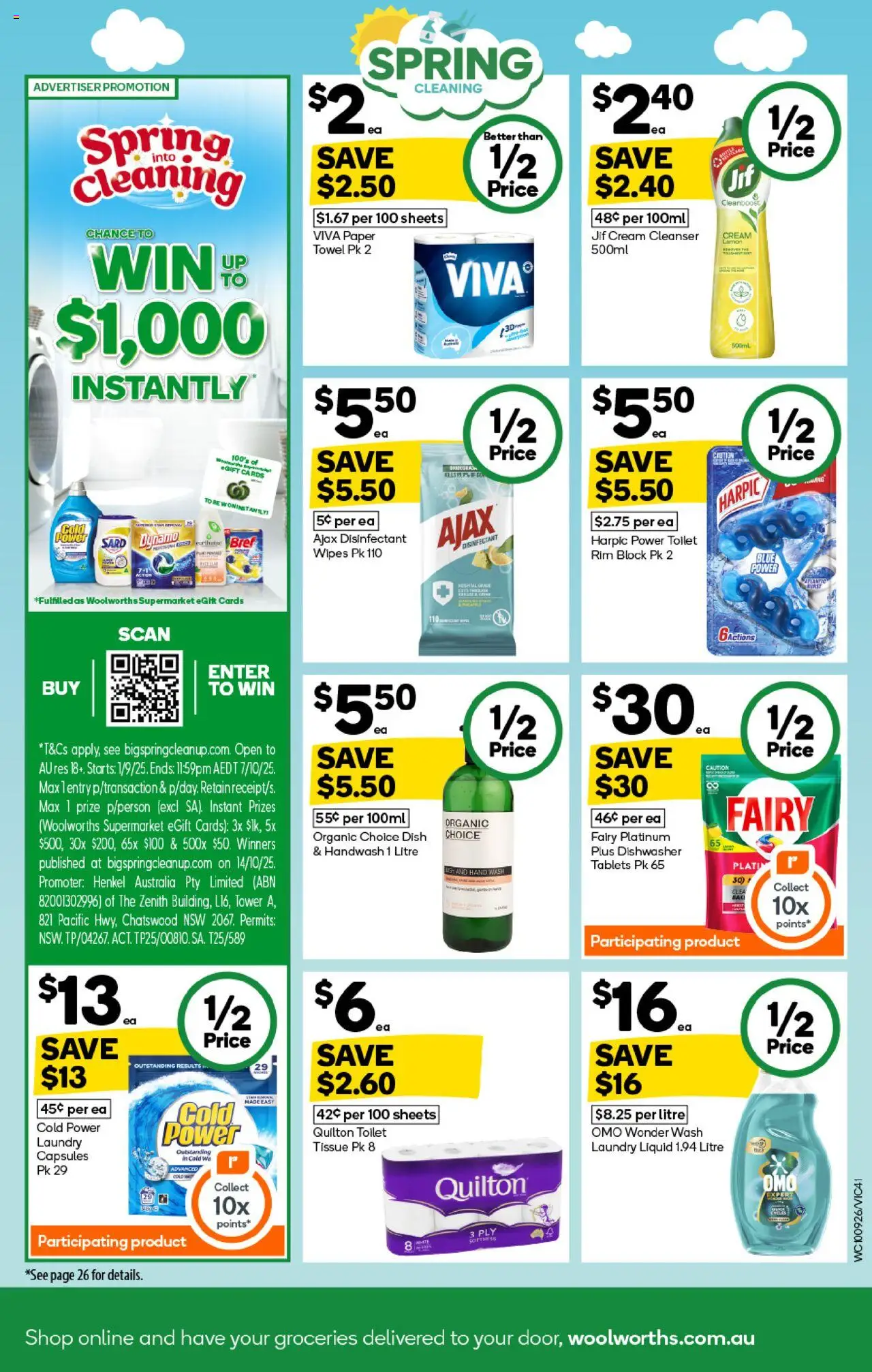 Woolworths catalogue - valid from 10.09.2025 | Page: 39 | Products: Toilet, Cream, Tablets, Hand wash