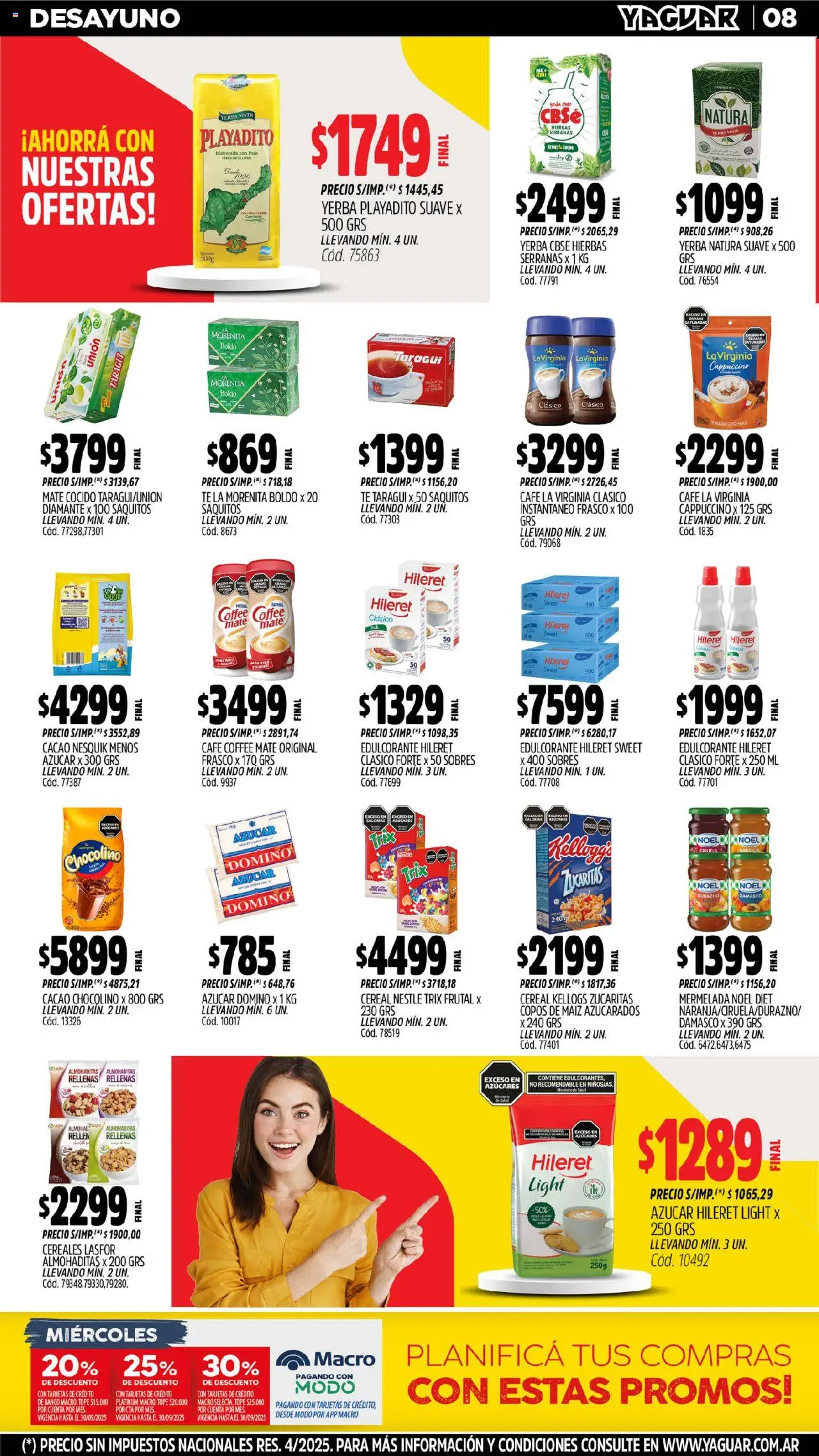 Yaguar - Bahía Blanca │ válido desde el 15.09.2025 | Página: 8 | Productos: Mate, Banco, Yerba, Mate cocido