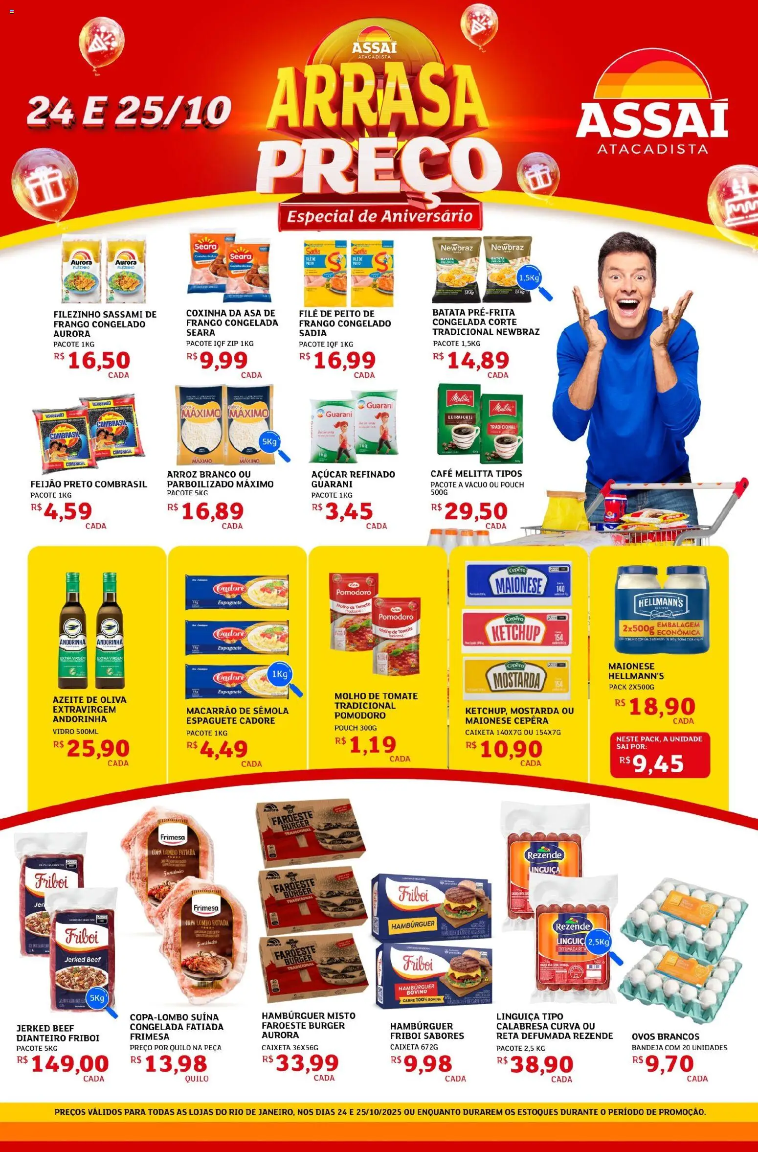 Assaí Atacadista Folheto - válido de 24.10.2025 | Página: 1 | Produtos: Espaguete, Copa, Arroz, Ketchup