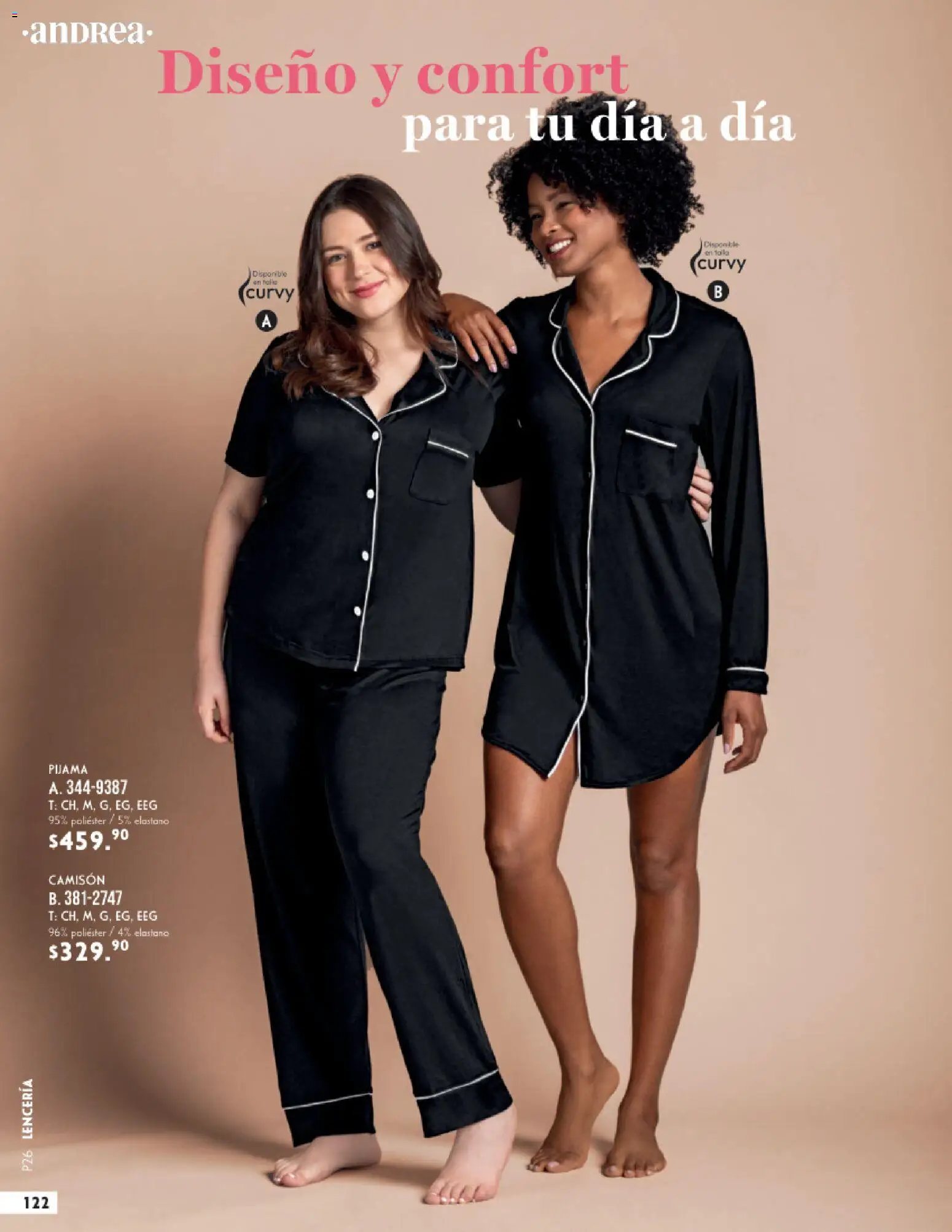 Nuevas ofertas de Andrea válidas en toda la República Mexicana desde el 25.01.2026. ¡Encuentra las mejores ofertas en Andrea catálogo Lencería & vestir interior! | Página: 18 | Productos: Pijama, Lenceria, Camisón