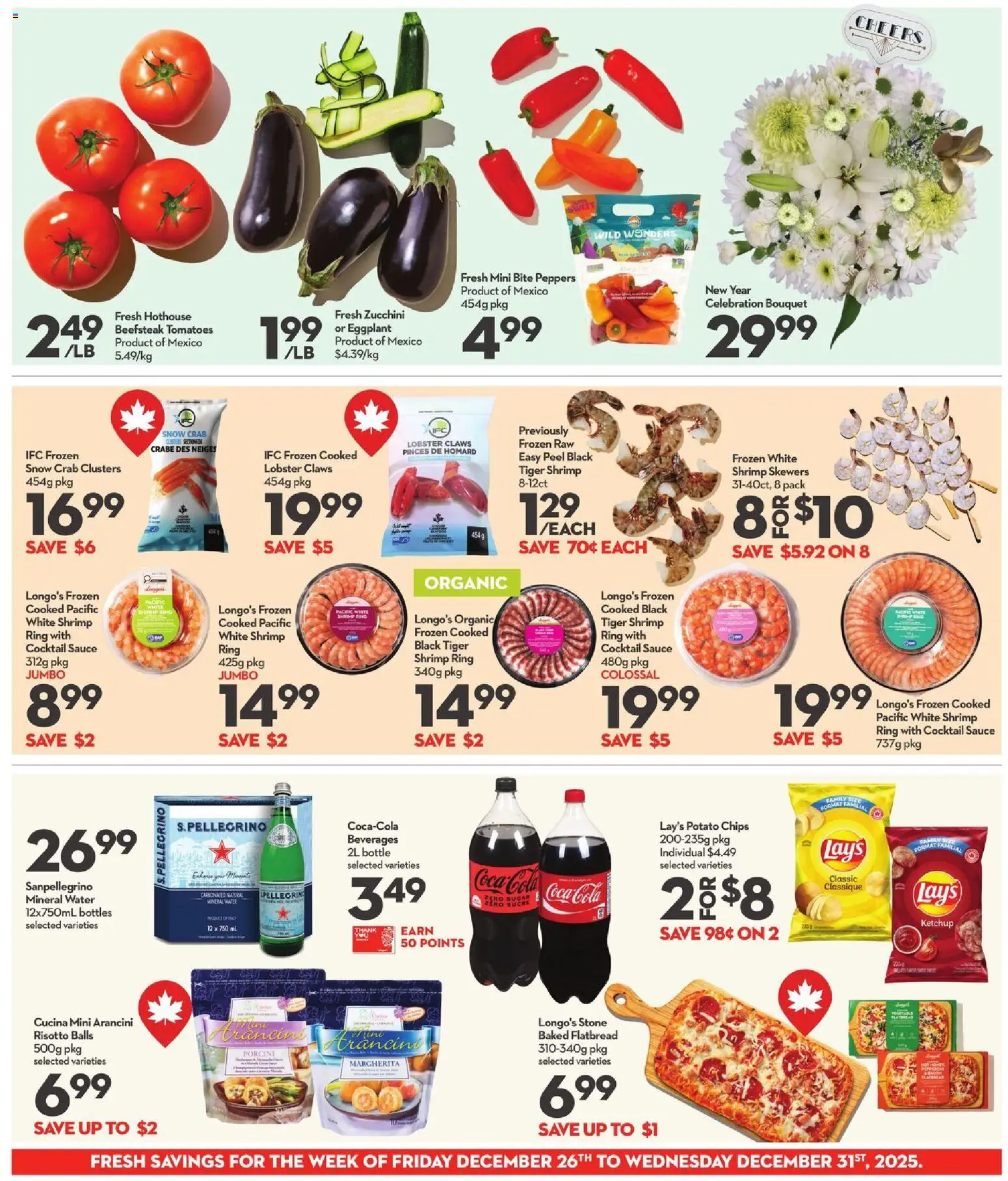 Longo's flyer valid from 26.12.2025 | Page: 4 | Products: Chips, Ketchup, Tomatoes