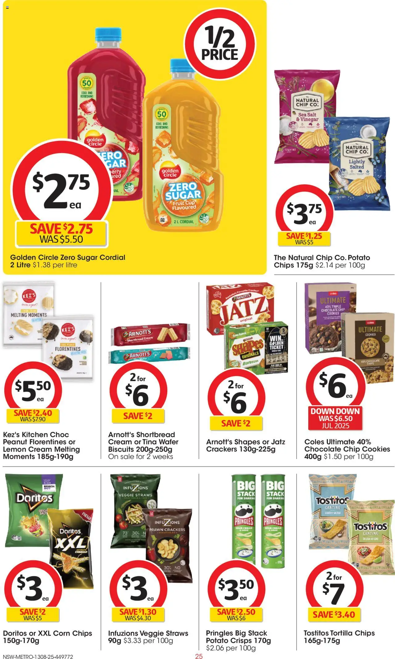 Coles catalogue - valid from 13.08.2025 | Page: 25 | Products: Salt, Sugar, Straws, Vinegar