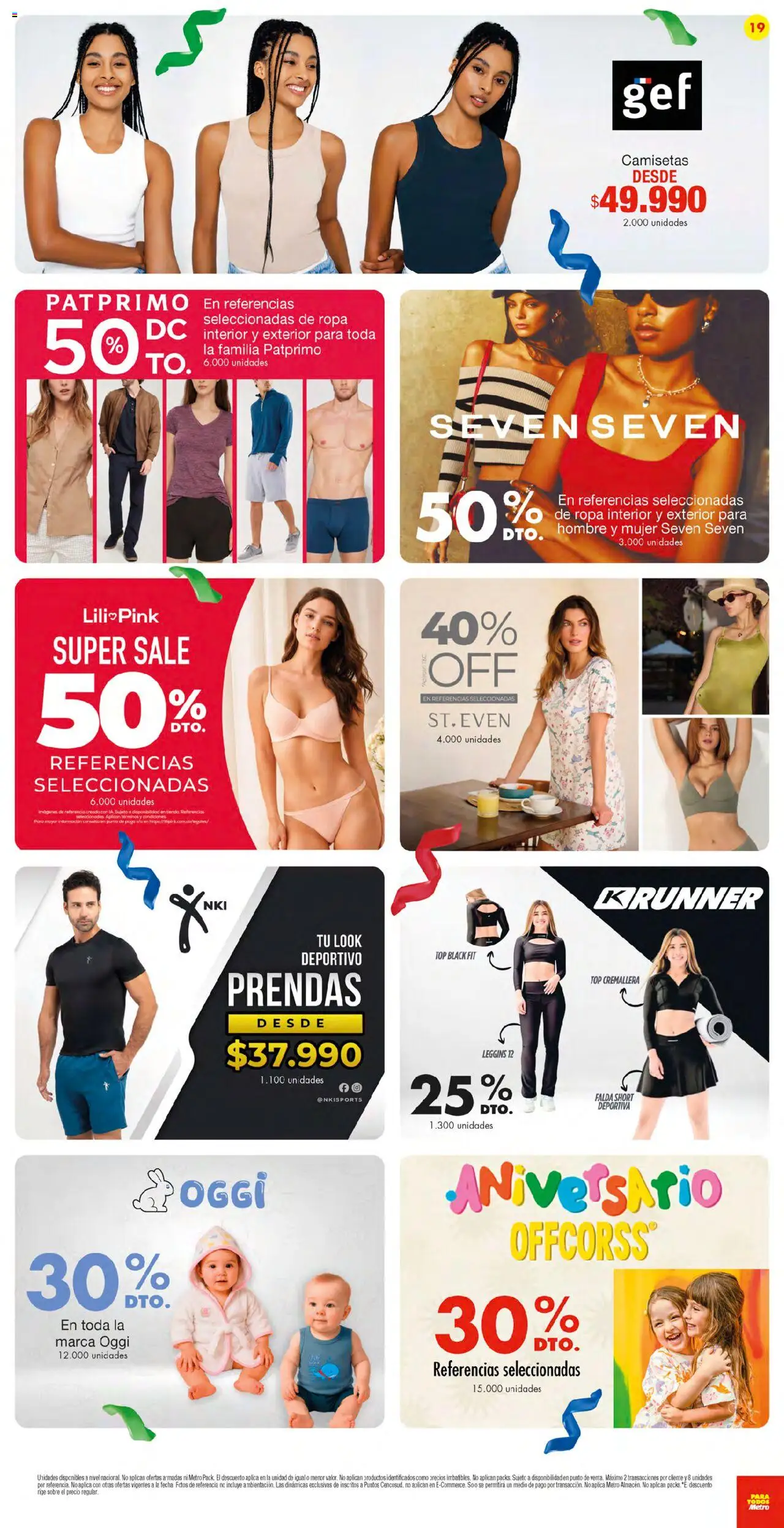 Metro revista - valida desde el 11.09.2025 | Página: 19 | Productos: Leggins, Sobre, Top, Ropa