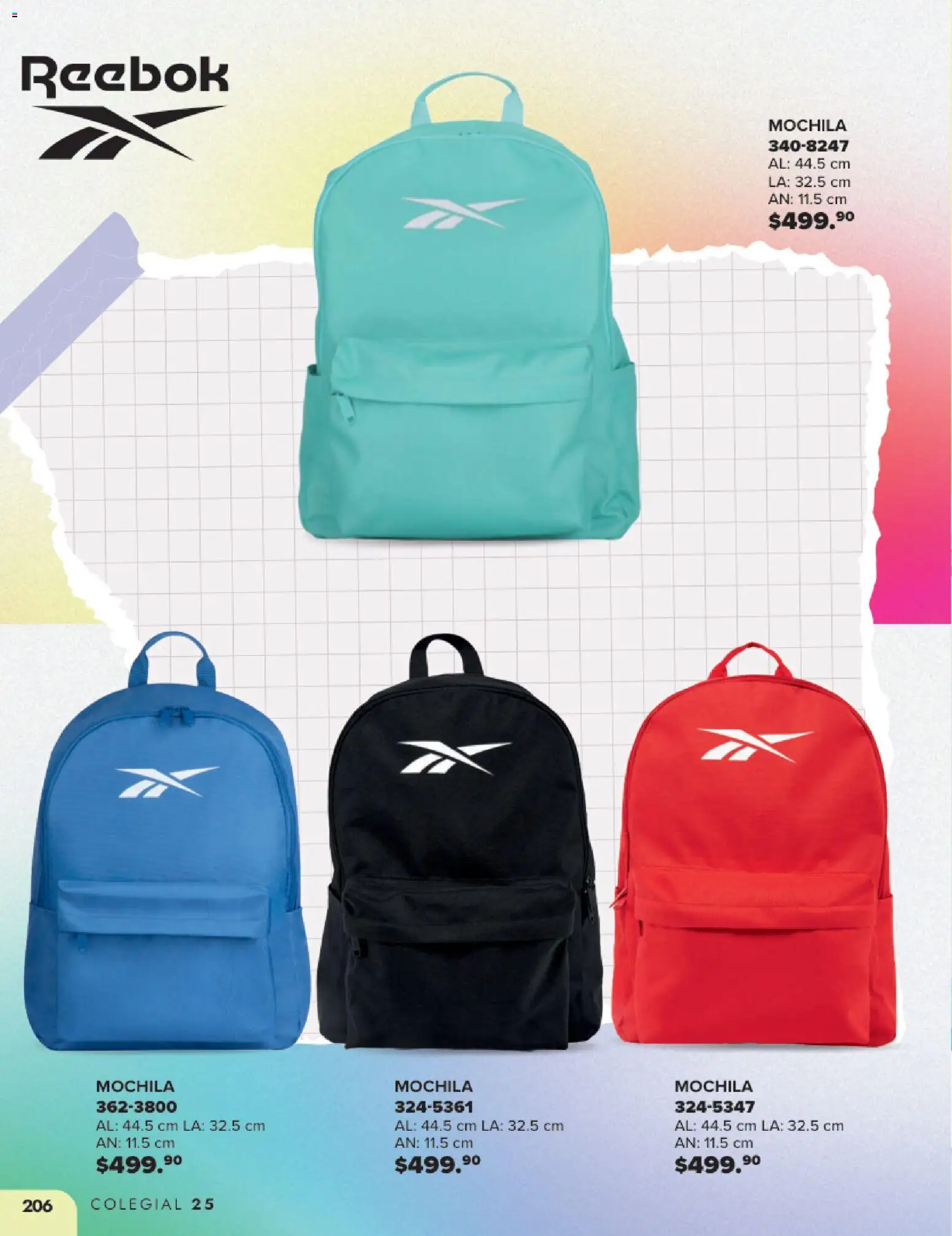 Nuevas ofertas de Andrea válidas en toda la República Mexicana desde el 25.05.2025. ¡Encuentra las mejores ofertas en Andrea catálogo Colegial ! | Página: 206 | Productos: Mochila