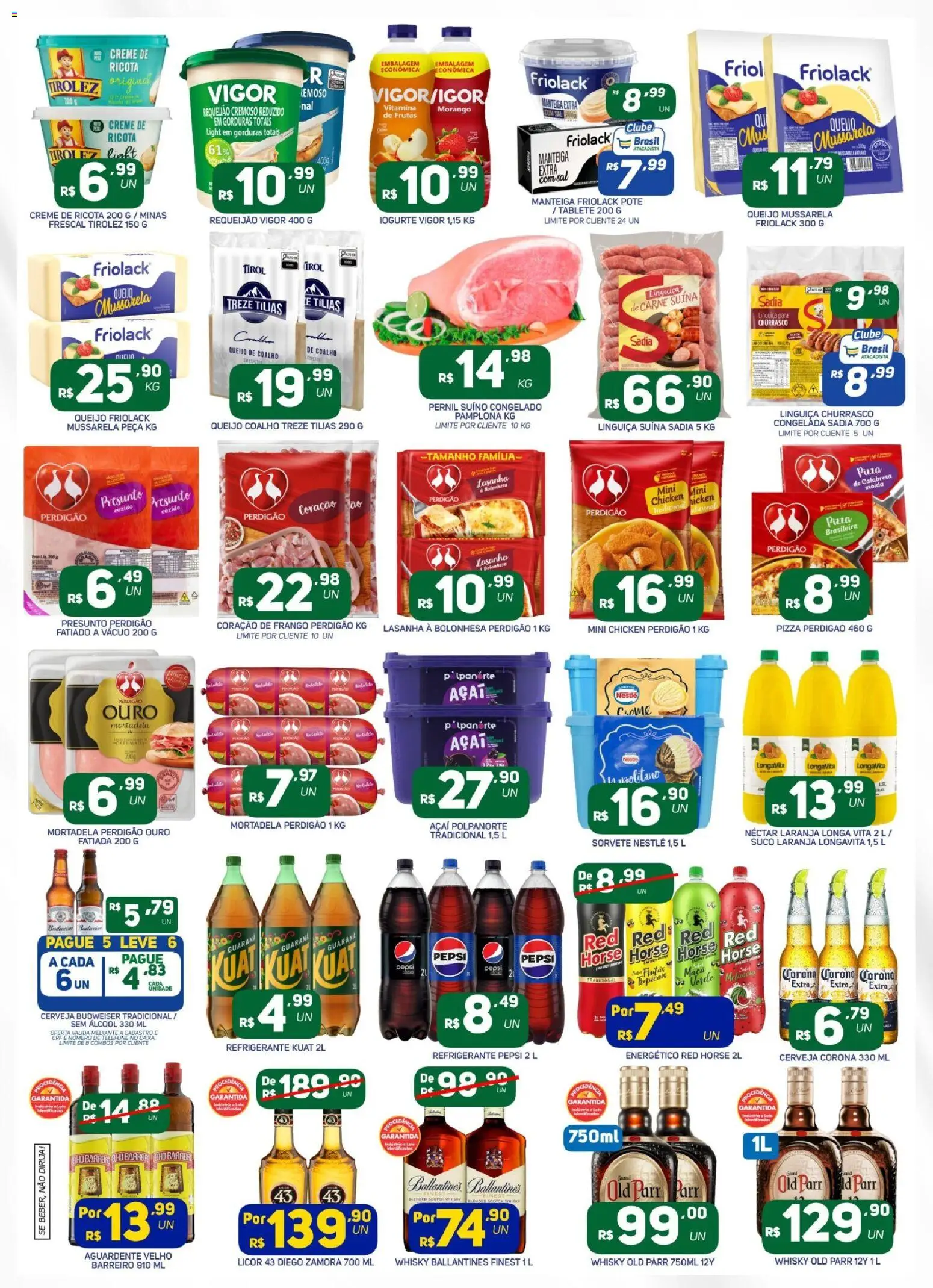 Brasil Atacadista Folheto - válido de 29.12.2025 | Página: 3 | Produtos: Energético, Iogurte, Mortadela, Frango