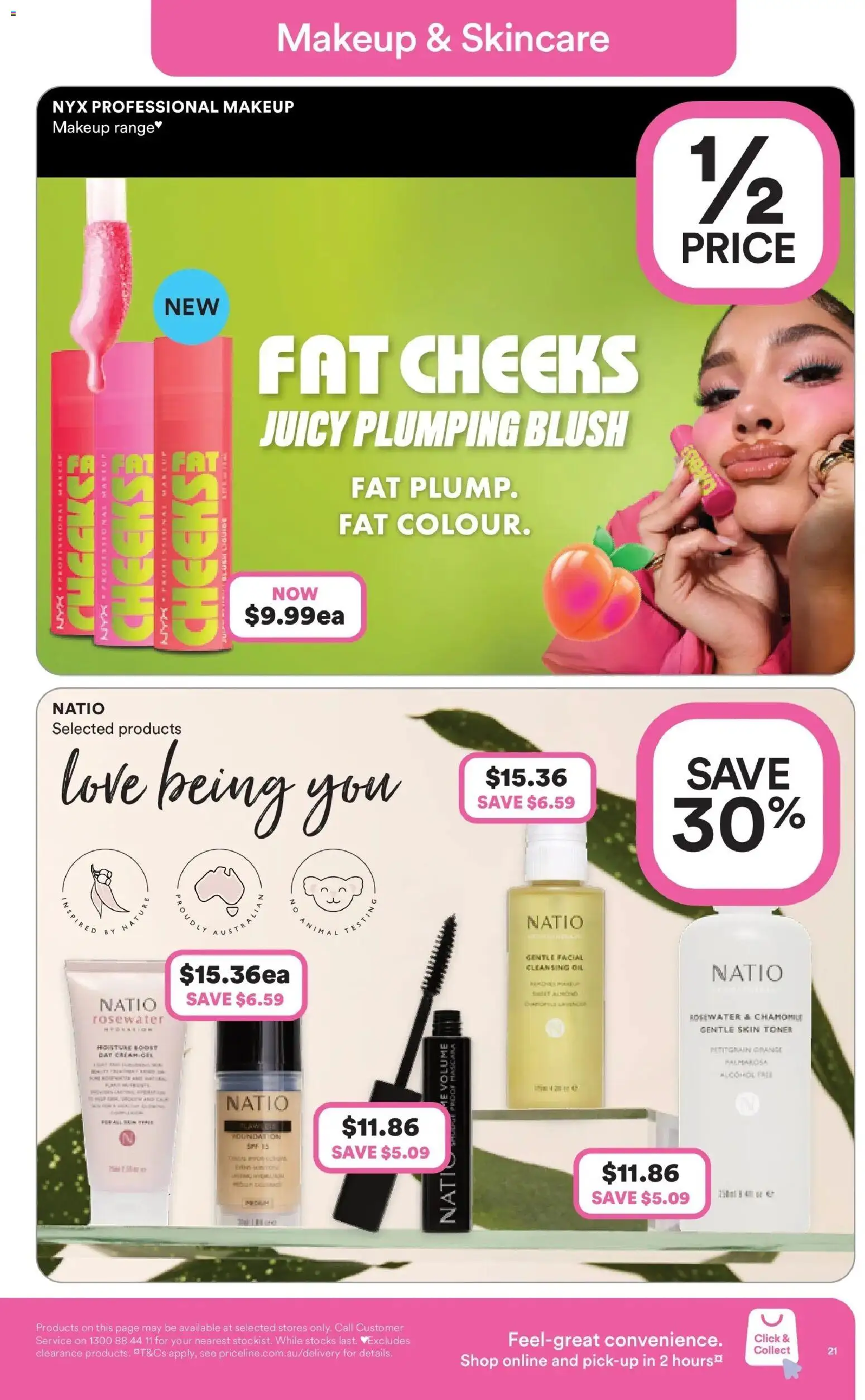 Priceline Pharmacy catalogue - valid from 22.01.2026 | Page: 21 | Products: Blush, Oil, Makeup, Toner