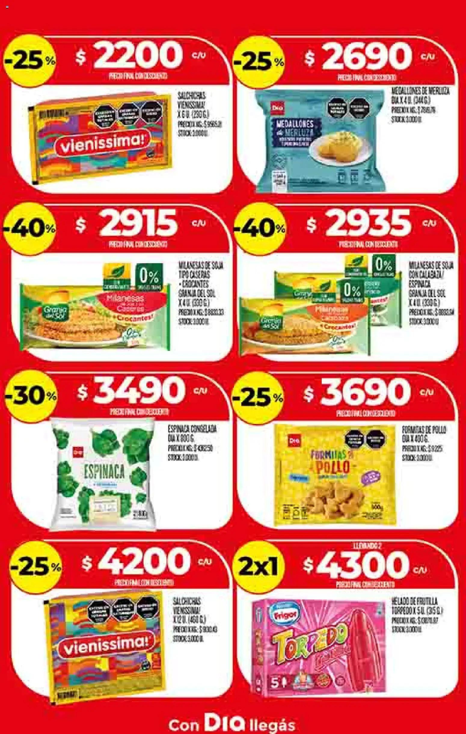 Supermercado DIA Ofertas │ válido desde el 04.03.2026 | Página: 18 | Productos: Helado, Pollo, Frutilla, Espinaca