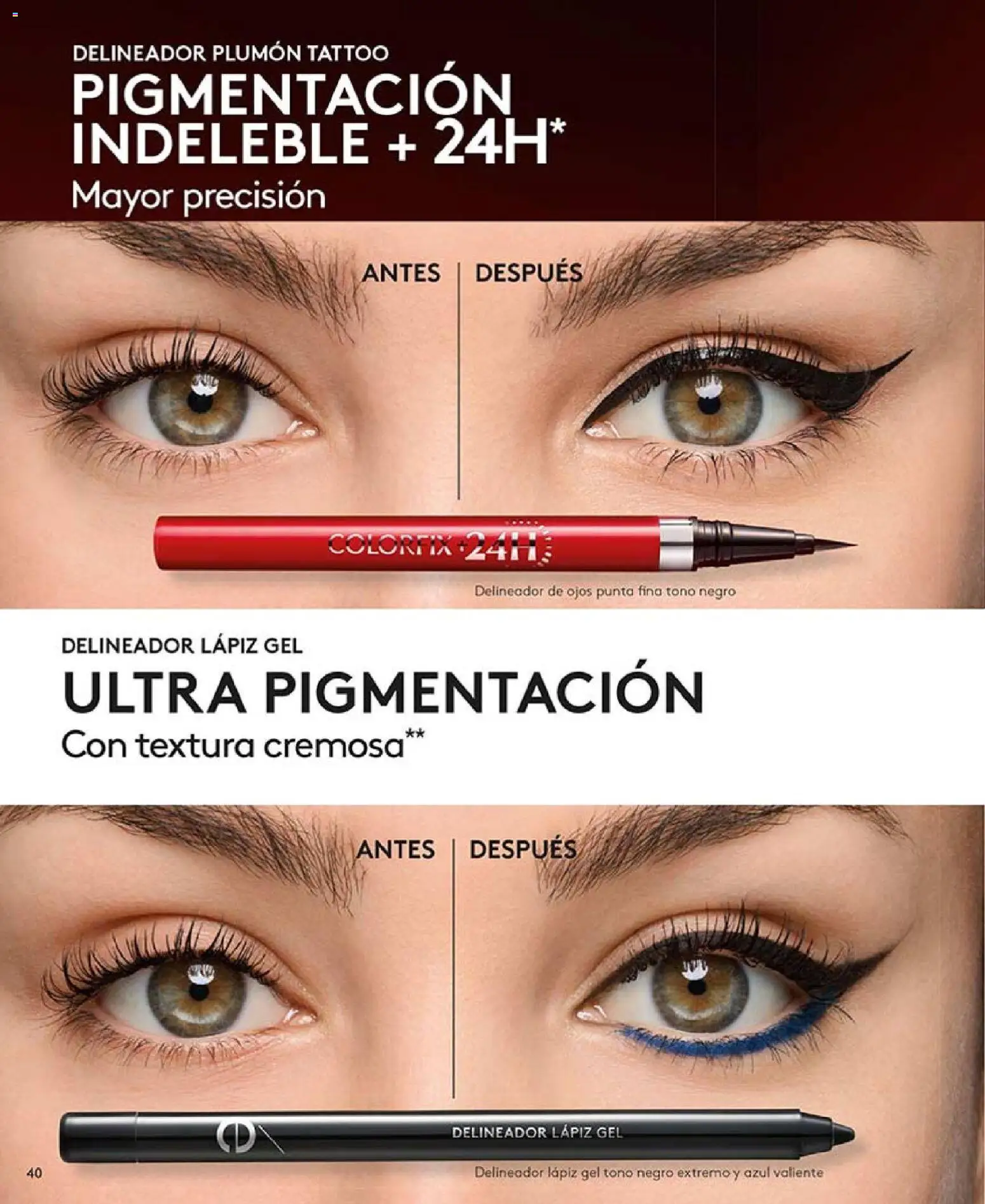 Catálogo Ésika válido desde 14.11.2025 | Página: 40 | Productos: Delineador de ojos, Delineador