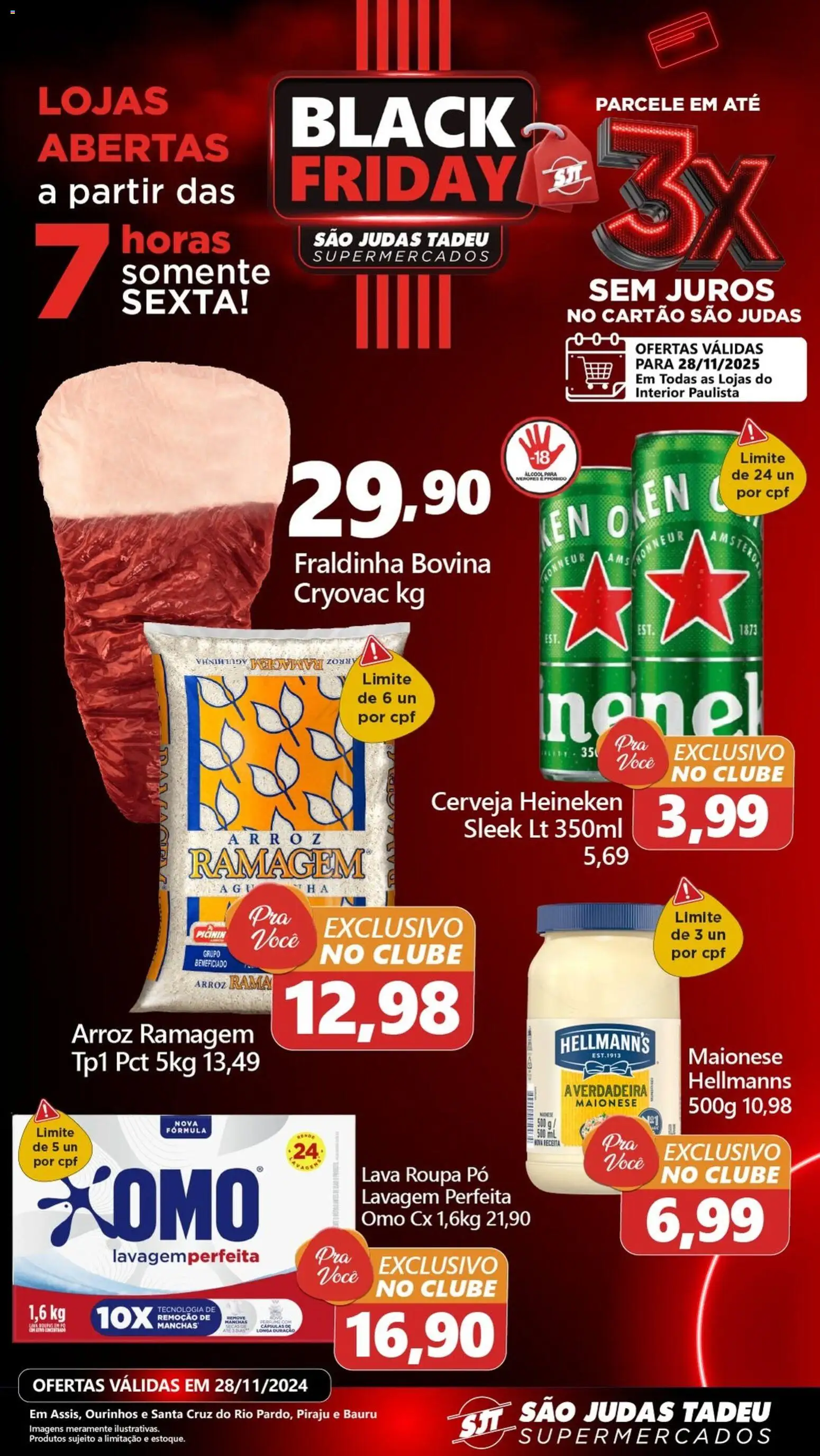 São Judas Tadeu Folheto - válido de 28.11.2025 | Página: 1 | Produtos: Pó, Fraldinha, Arroz, Cerveja Heineken