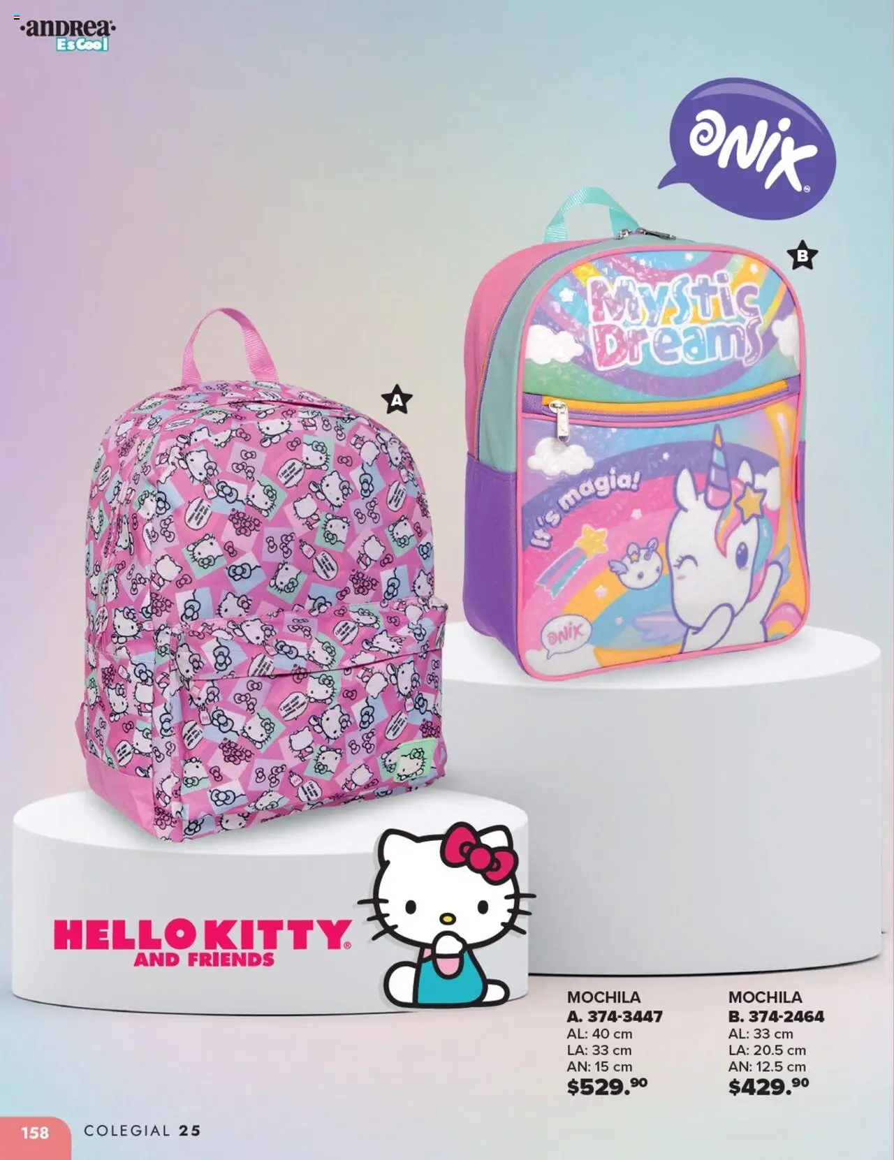 Nuevas ofertas de Andrea válidas en toda la República Mexicana desde el 25.05.2025. ¡Encuentra las mejores ofertas en Andrea catálogo Colegial ! | Página: 158 | Productos: Mochila